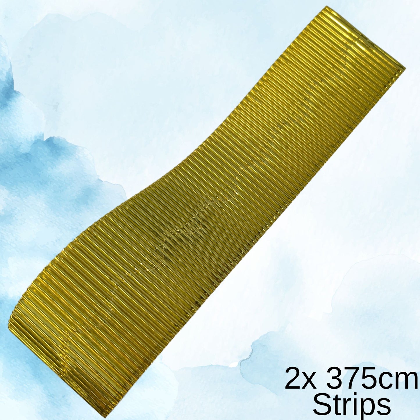 Corrugated Bordettes Scallop Edge 2 x 3.75m Metallic Colours Single Rolls