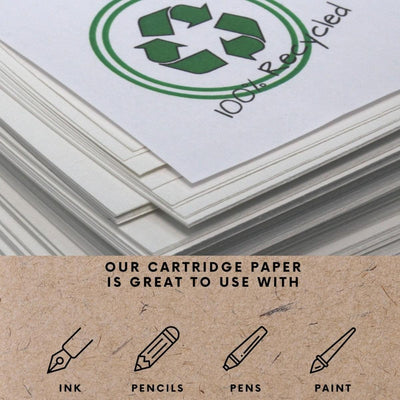100% Recycled A5 Cartridge Paper 140gsm 100 Sheets