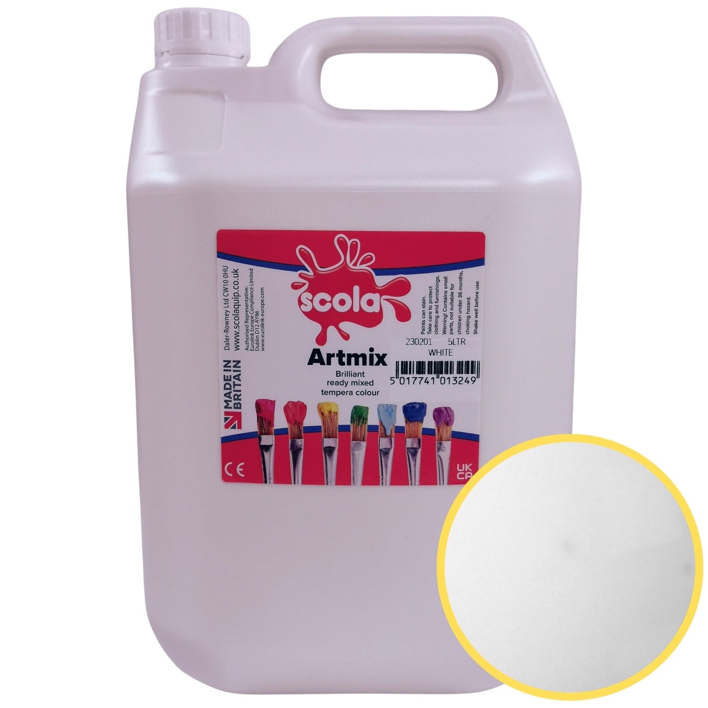 Scola Artmix Ready Mix Paint 5 Litre Choose Colour
