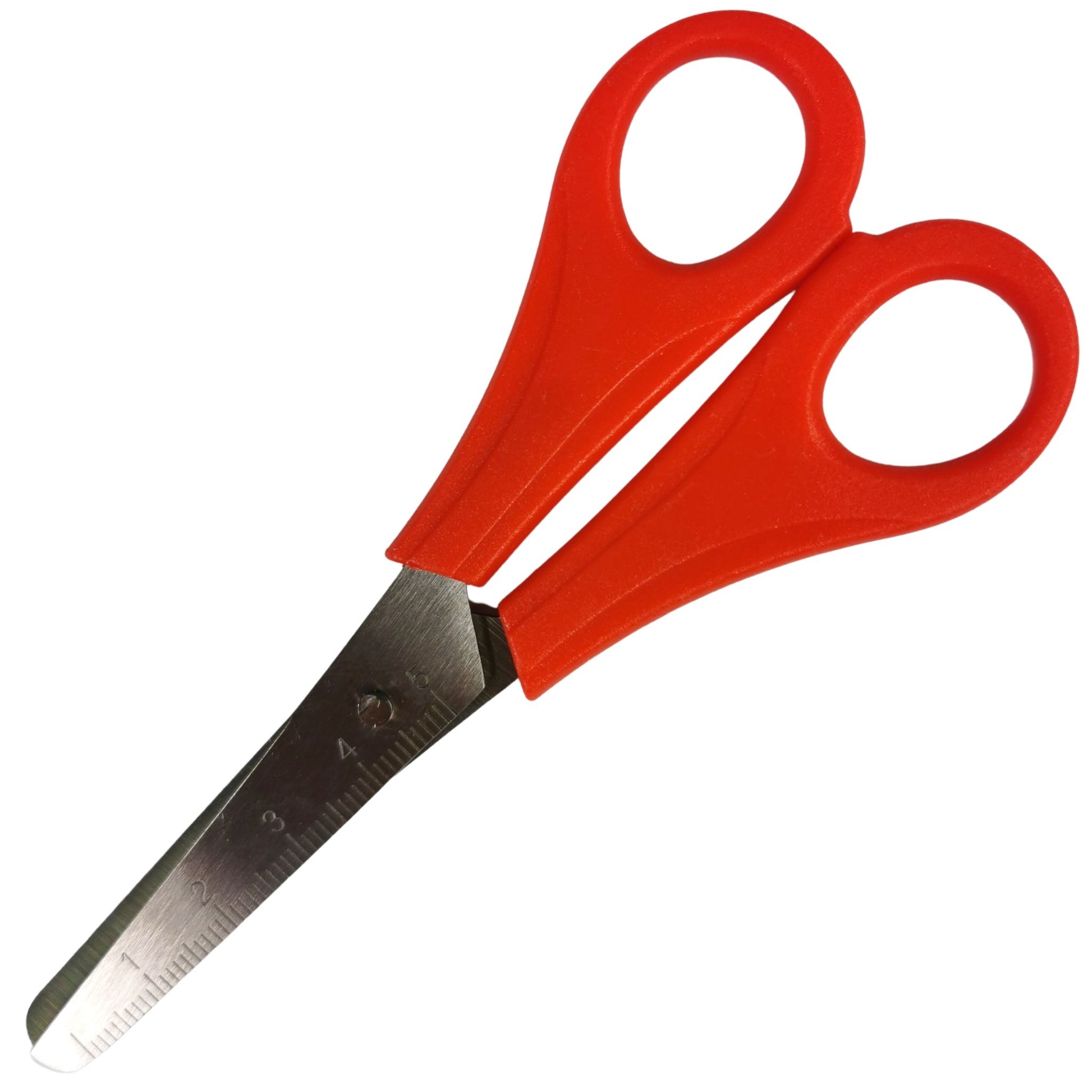 childrens  Red scissors on a white background