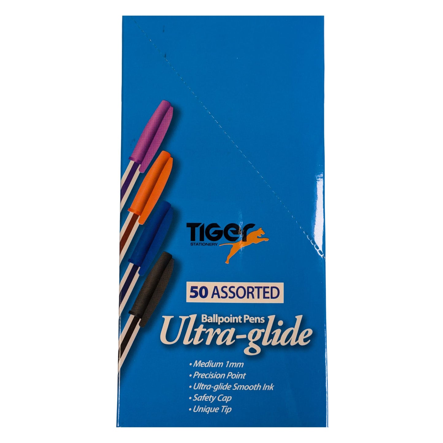 50 Assorted Biro Ultra-glide Ballpoint Pens 1mm Tip
