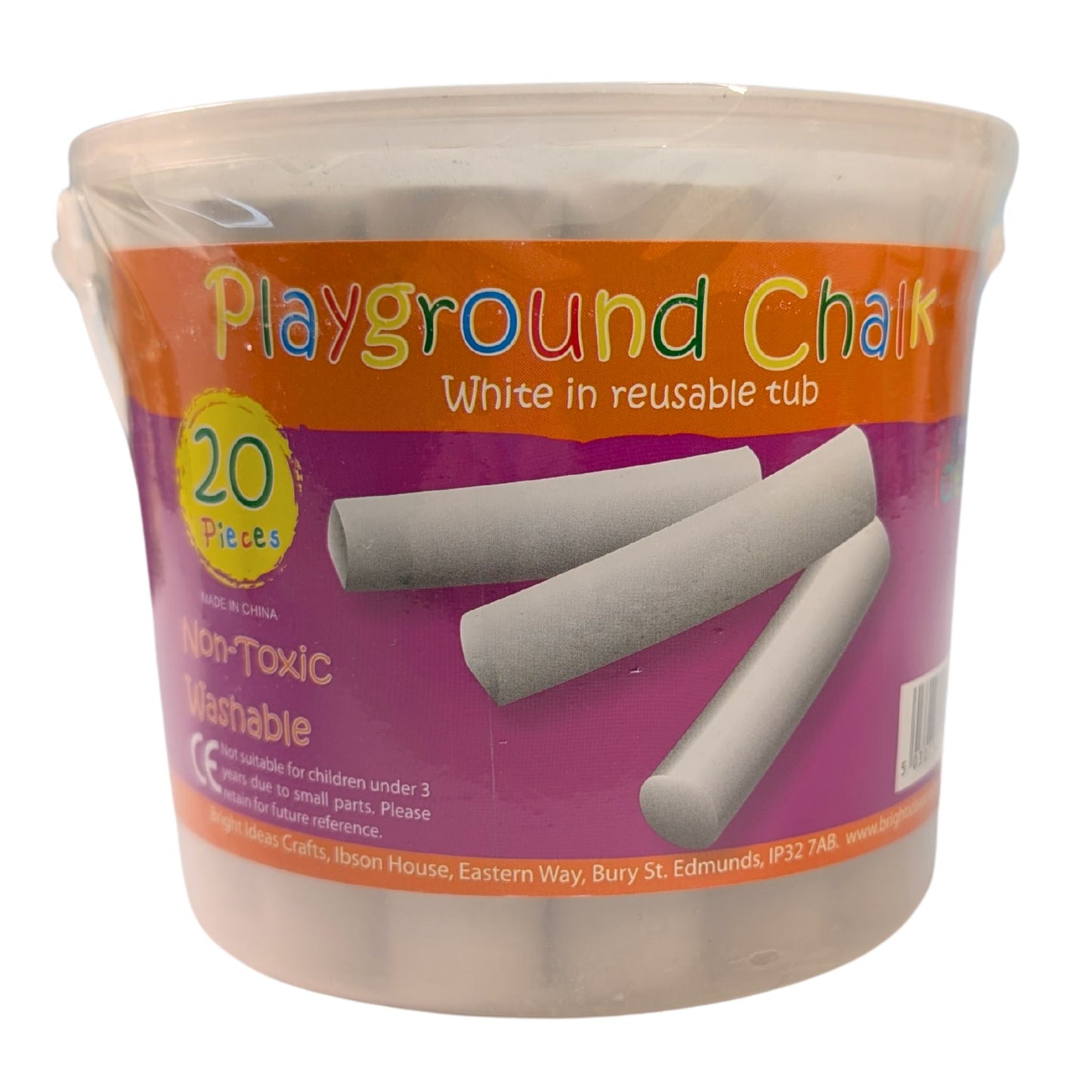 Giant White Sidewalk Chalks Pack of 20