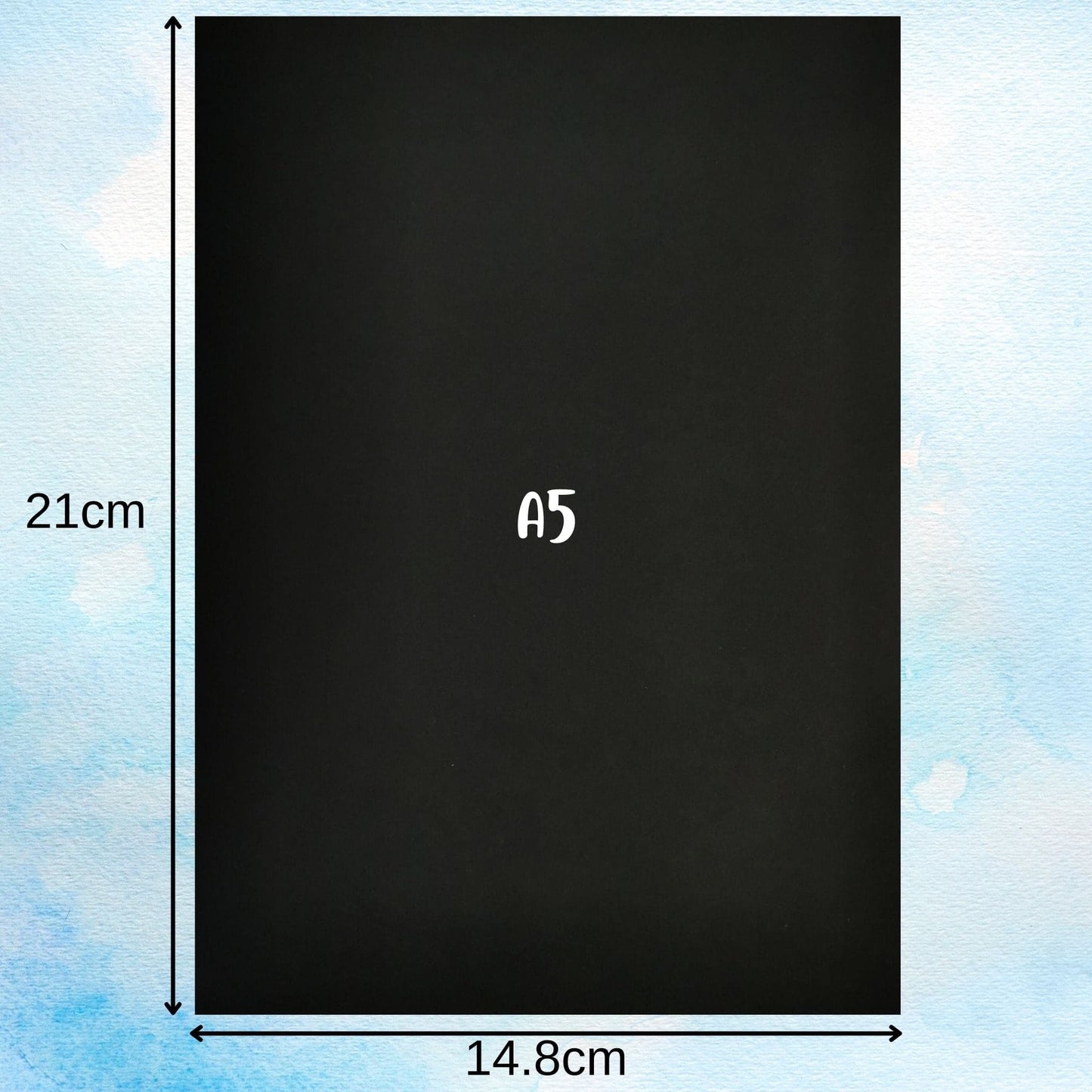 A5 Paper Dimensions Black