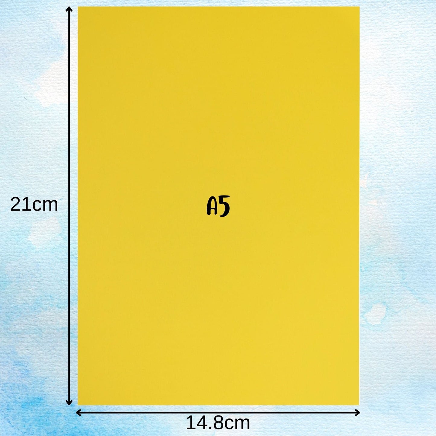 A5 Paper Dimensions Yellow