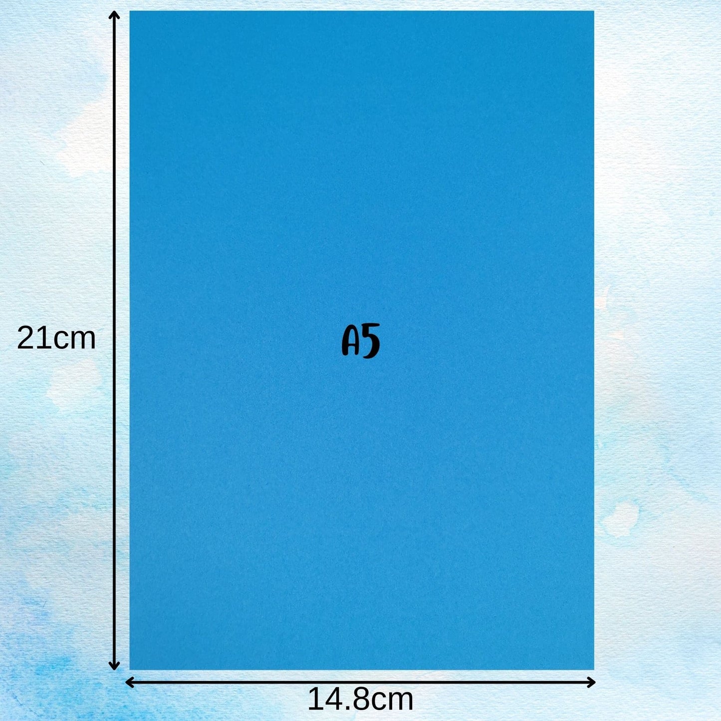 A5 Paper Dimensions Blue