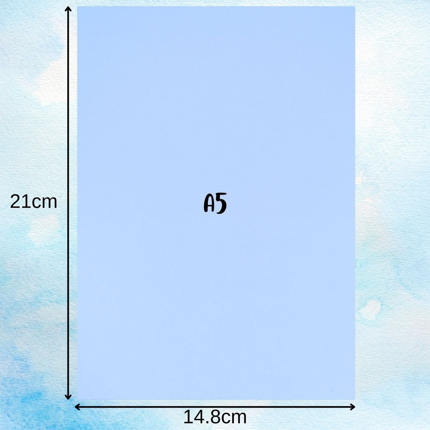 A5 Paper Dimensions Blue Intensive