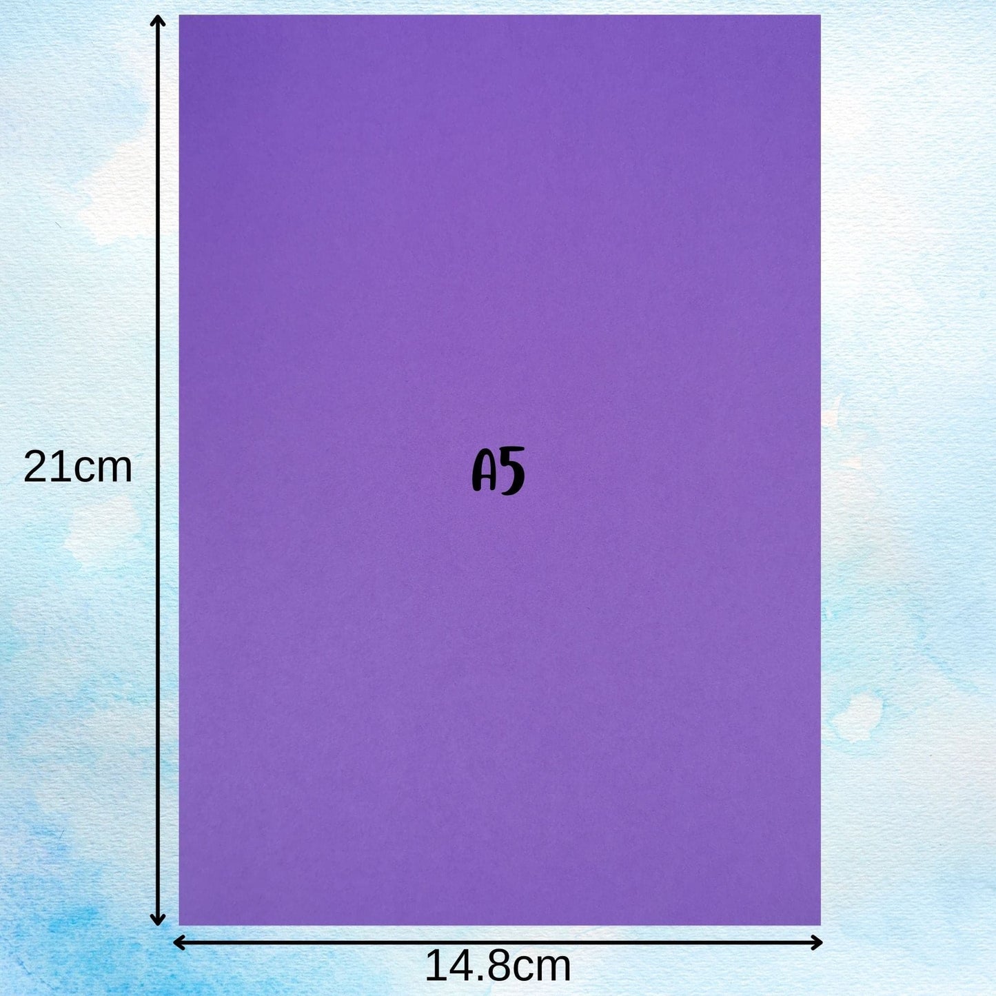 A5 Paper Dimensions Purple