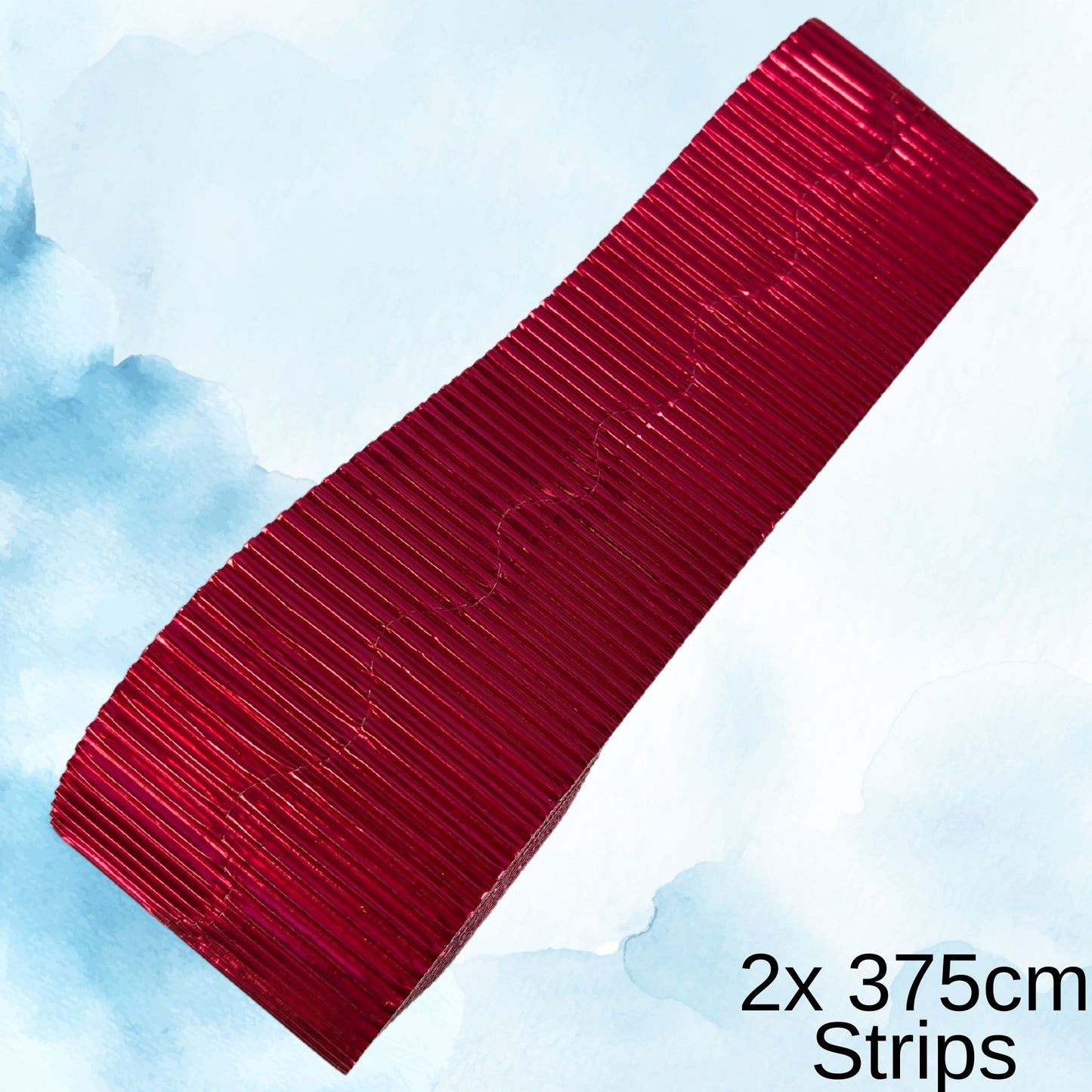 Corrugated Bordettes Scallop Edge 2 x 3.75m Metallic Colours Single Rolls