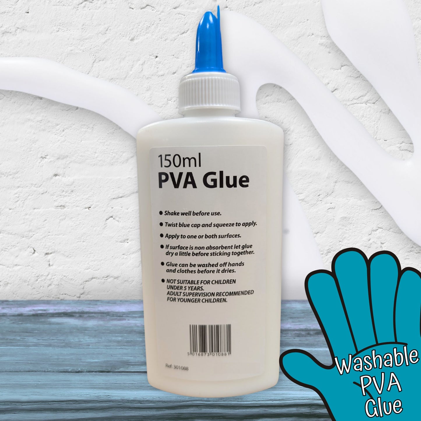 Washable PVA Glue 150ml Non-Toxic Craft Adhesive for Arts, Crafts & School Use