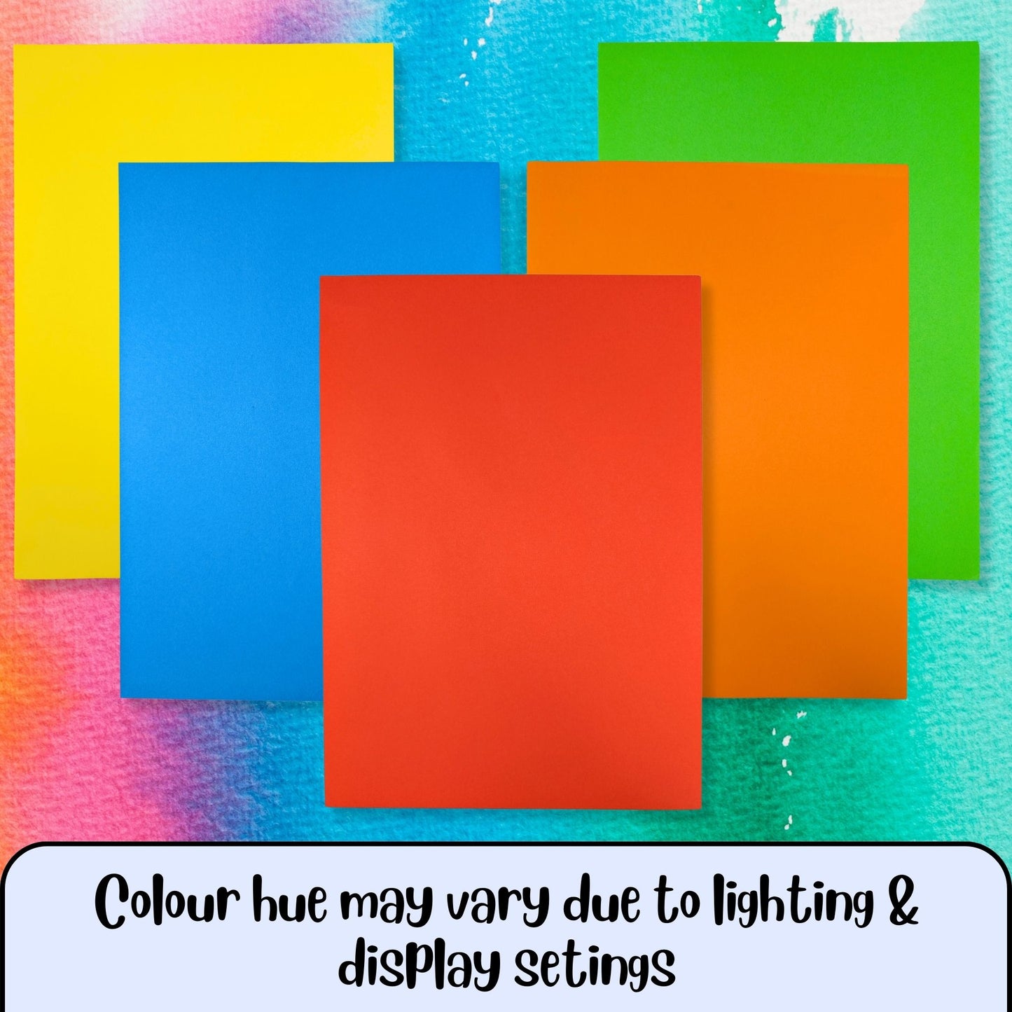 A4 Paper Bright Coloured Assortment 100 Sheets 80gsm