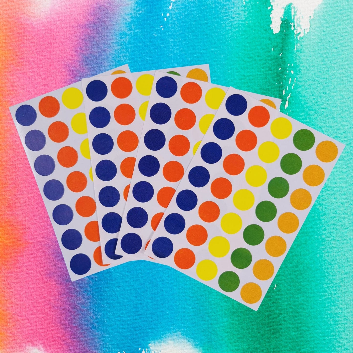 Round Circle Label Stickers 12mm Assorted Colours 140