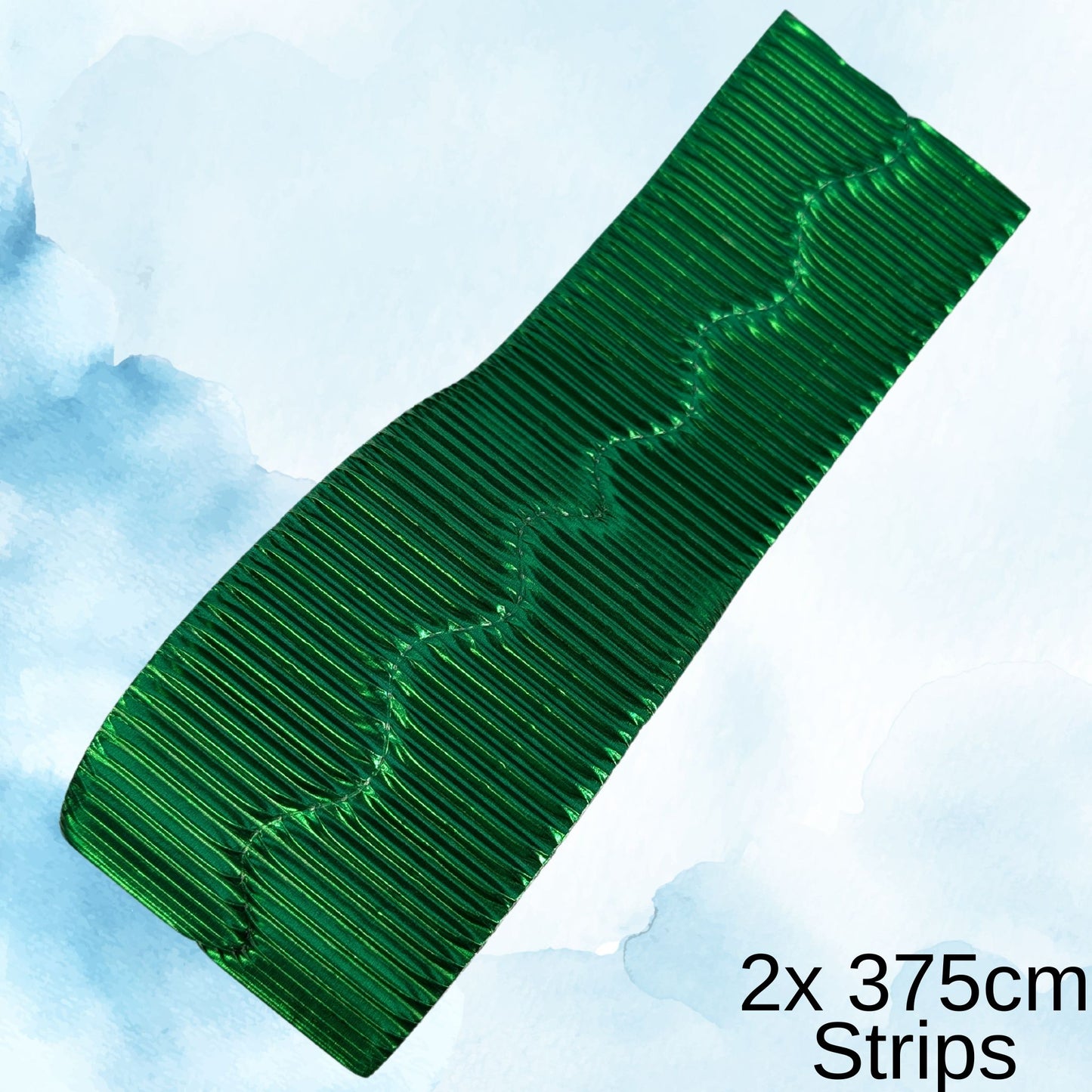 Corrugated Bordettes Scallop Edge 2 x 3.75m Metallic Colours Single Rolls
