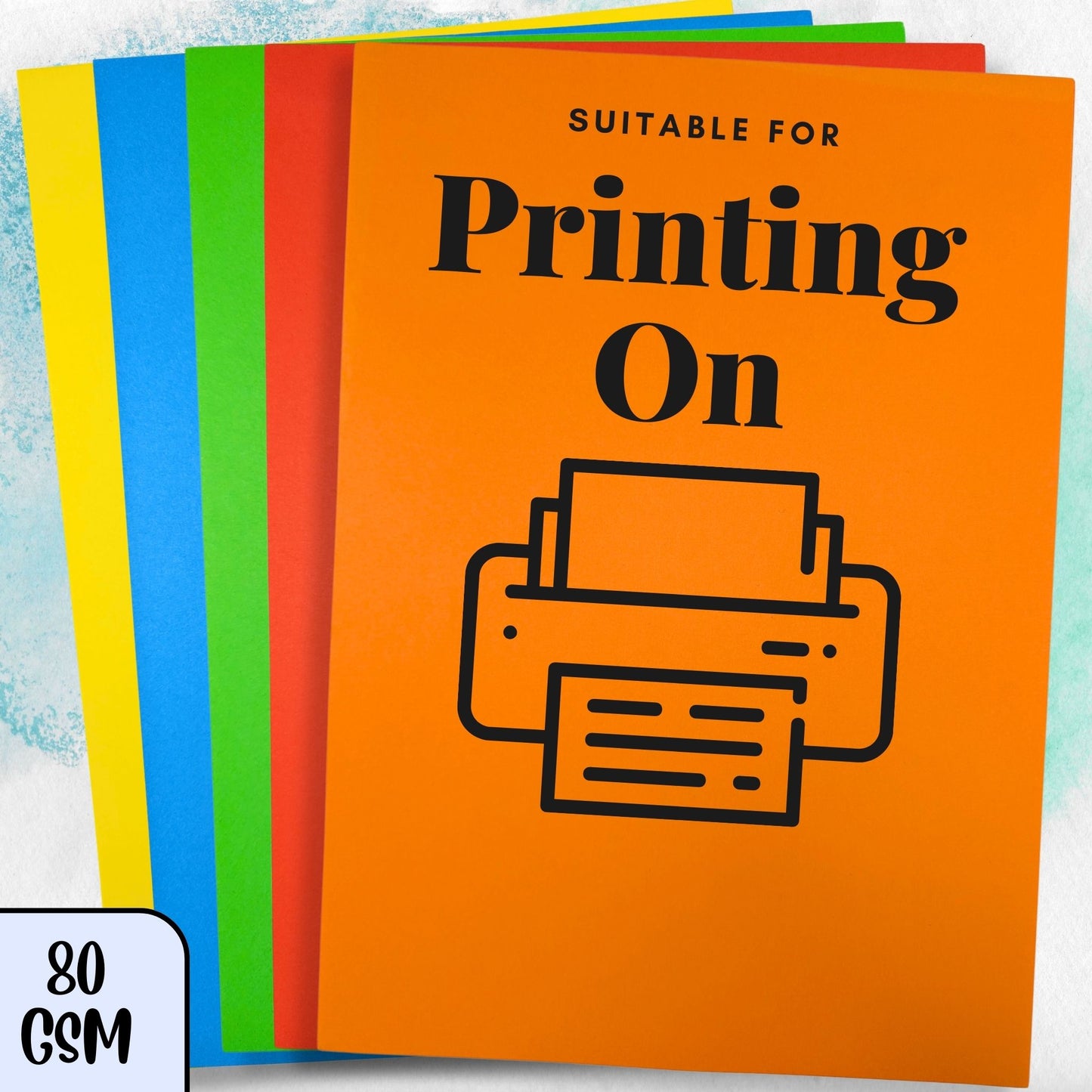 A4 Paper Bright Coloured Assortment 100 Sheets 80gsm