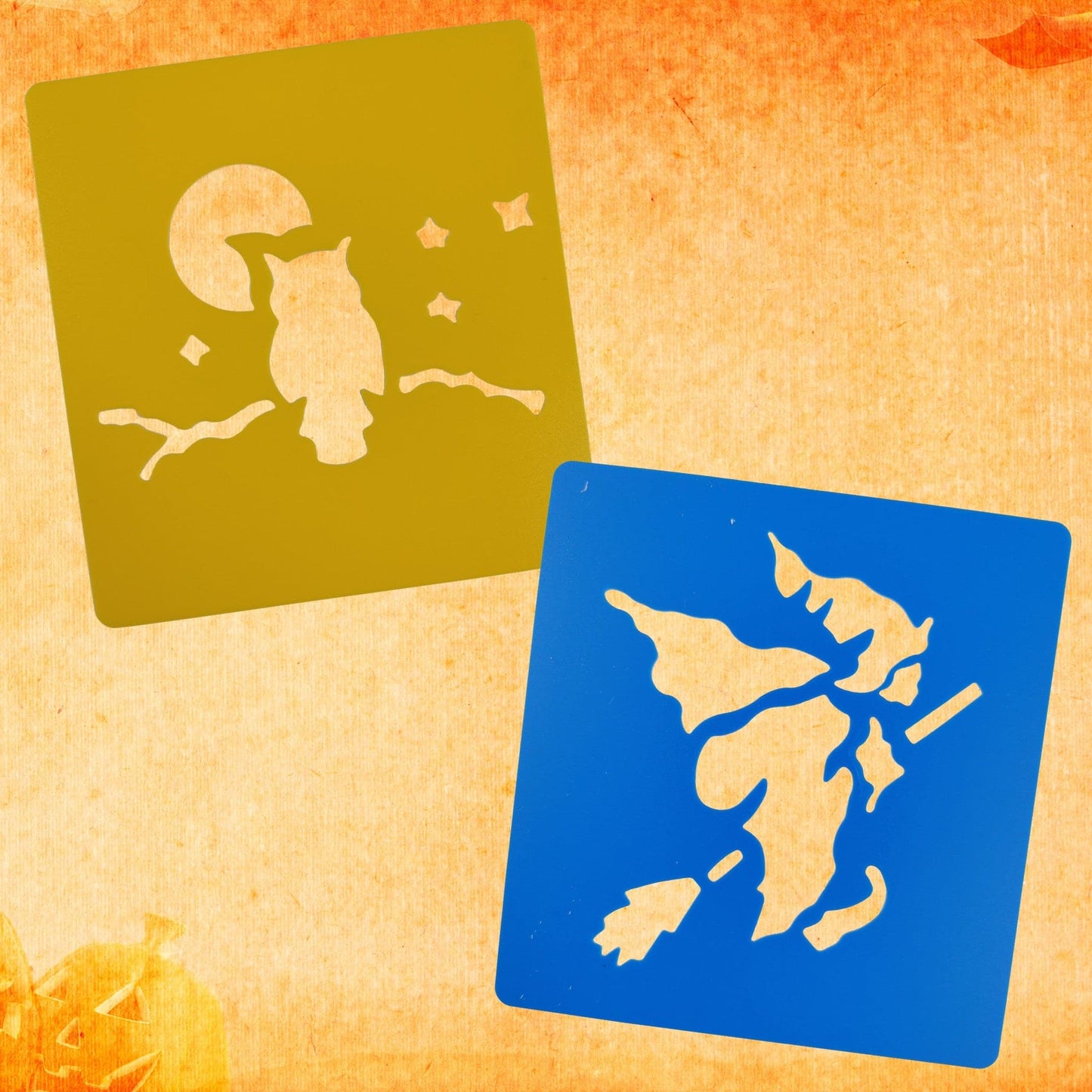 Reusable Large Halloween Art Stencils 6 Pieces Stencil Sets for Kids
