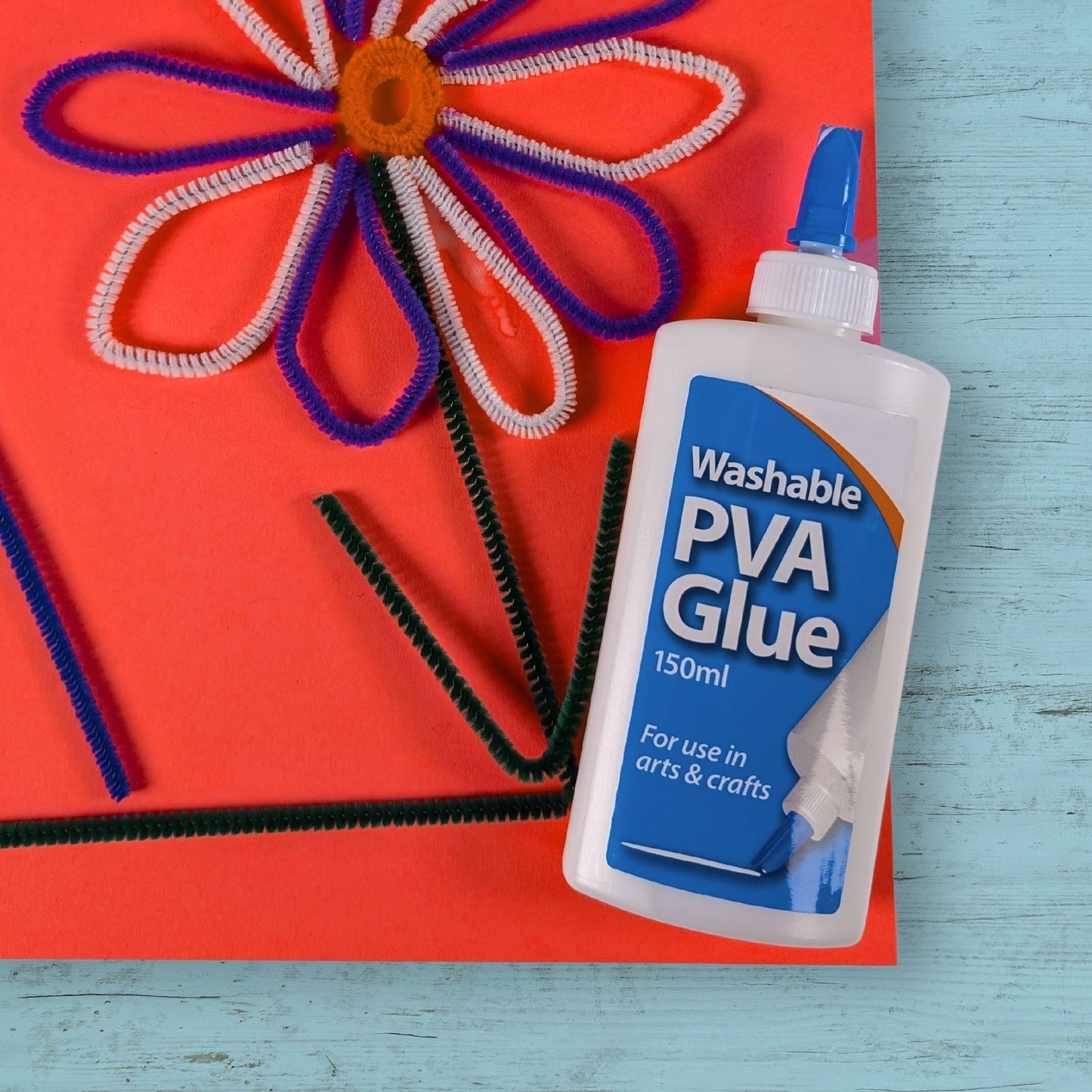 Washable PVA Glue 150ml Non-Toxic Craft Adhesive for Arts, Crafts & School Use