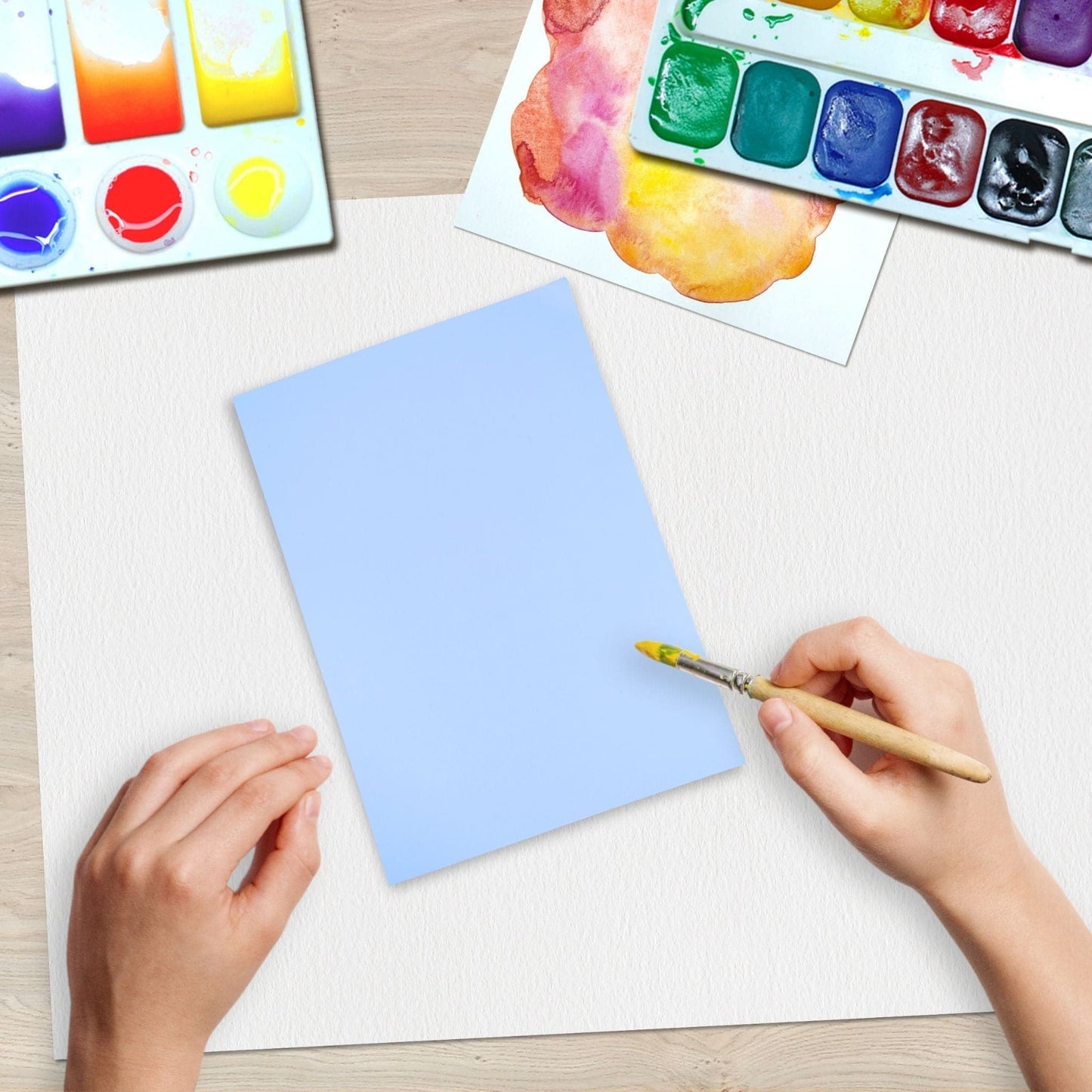 Paint On Blue Sheets