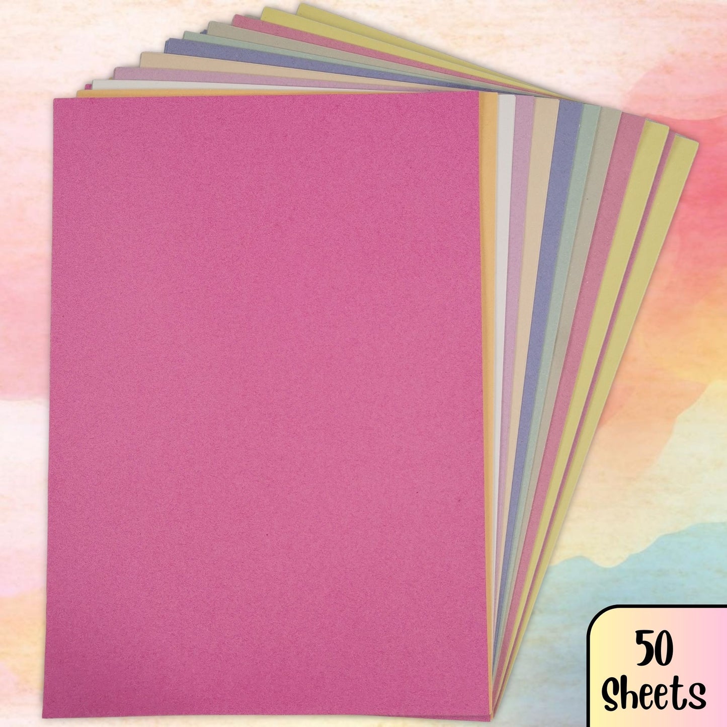 50 Sheets Sugar Paper Available