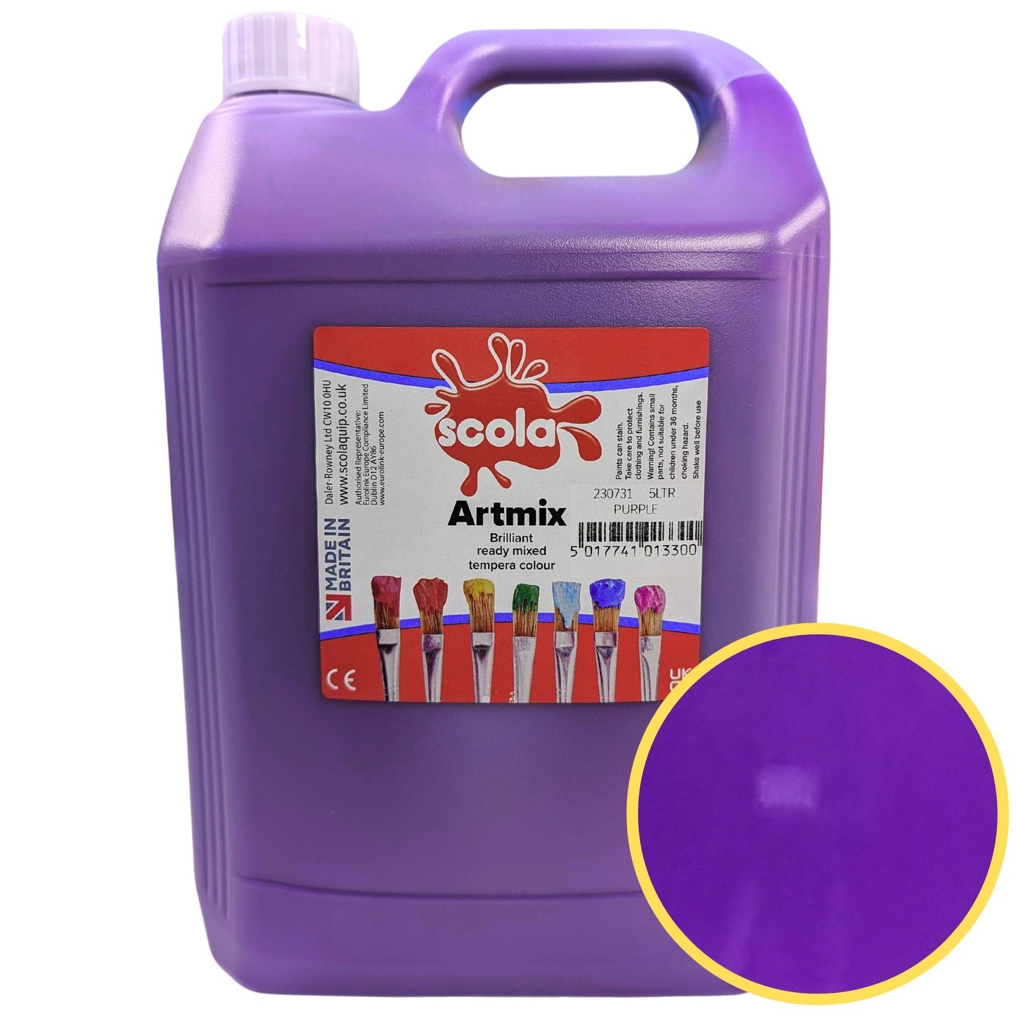 Scola Artmix Ready Mix Paint 5 Litre Choose Colour