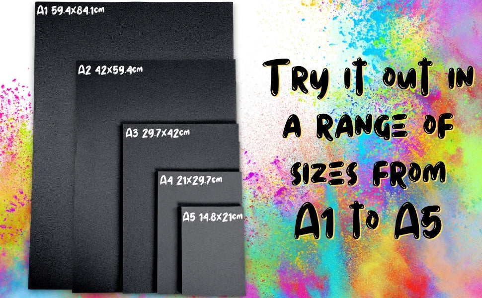 A2 100% Recycled Black Sugar Paper 100gsm Choose Quantity