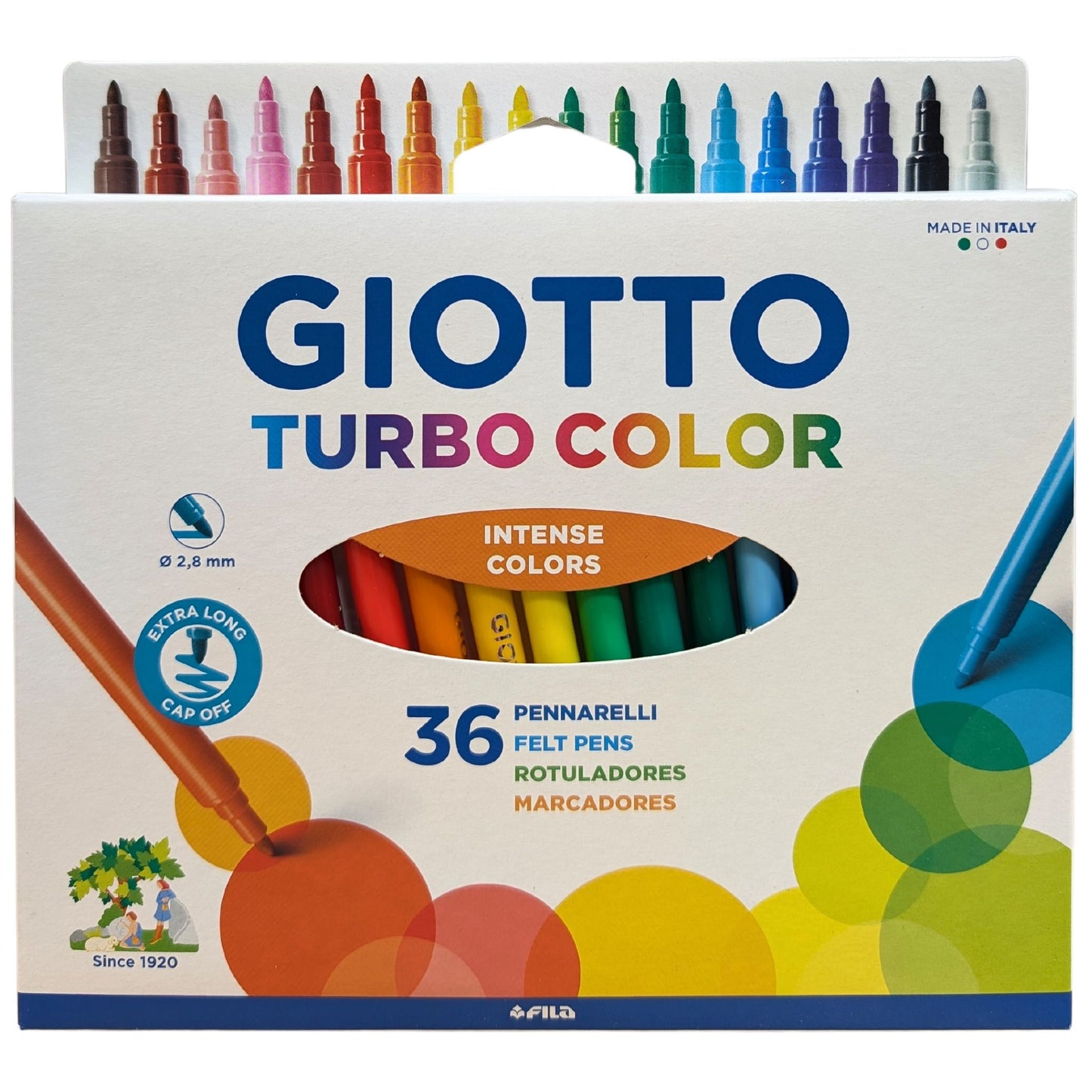 Giotto Turbo Colour Washable Fine-Tip Felt Pens