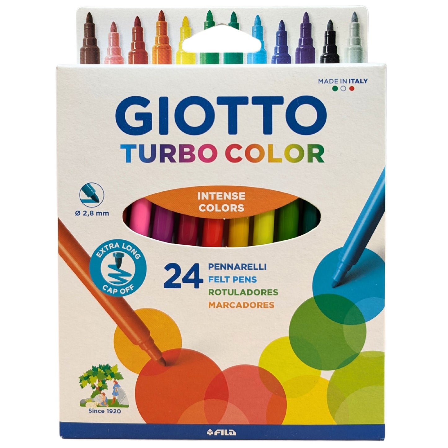 Giotto Turbo Colour Washable Fine-Tip Felt Pens