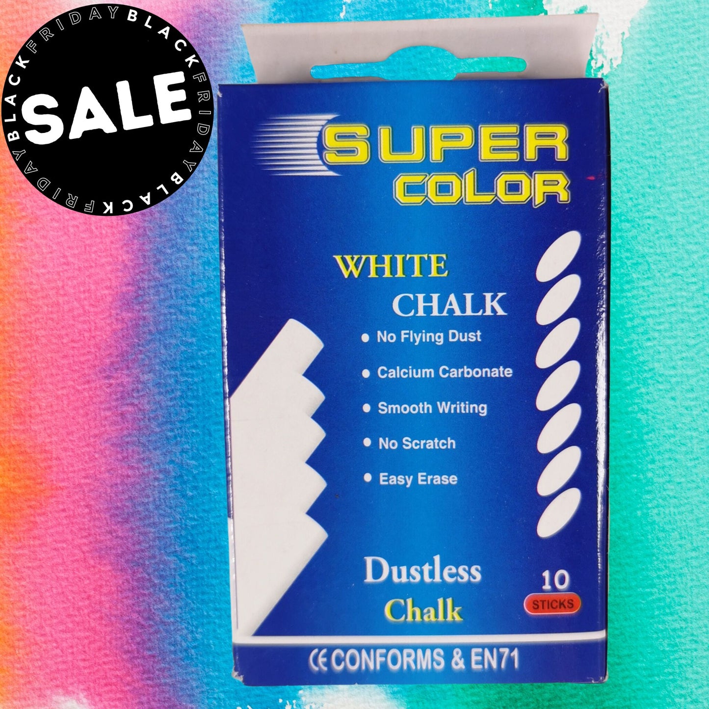 Dustless White Chalk Sticks