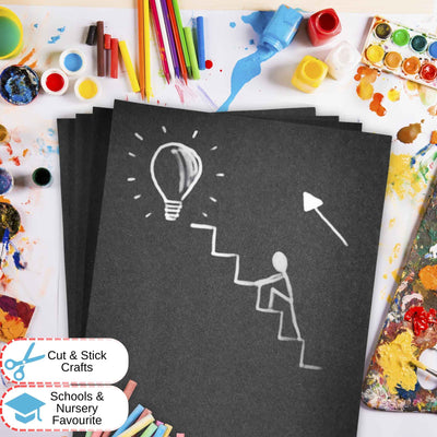 A2 100% Recycled Black Sugar Paper 100gsm Choose Quantity