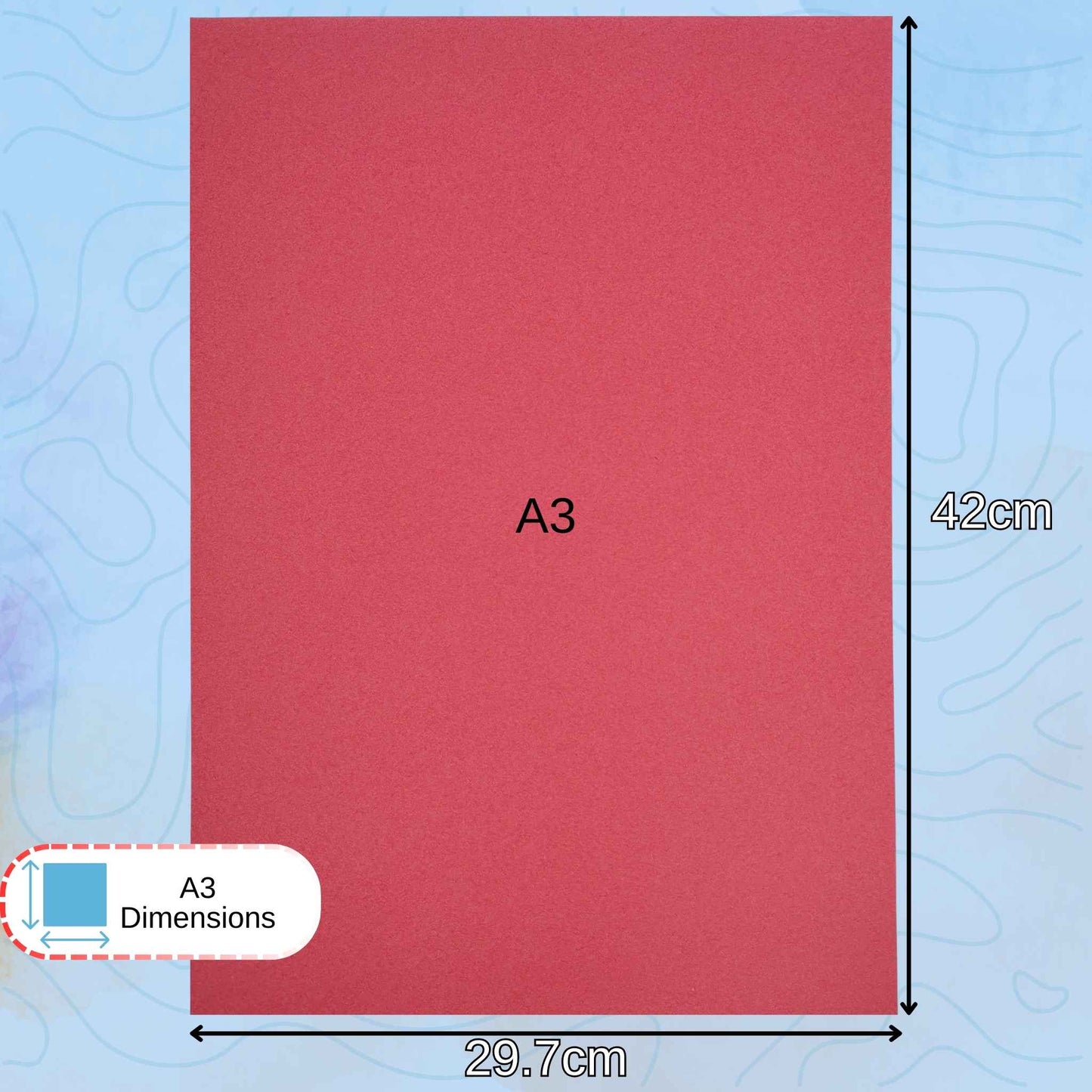 Recycled A3 Bright Colour Sugar Paper 100gsm Children Art Paper