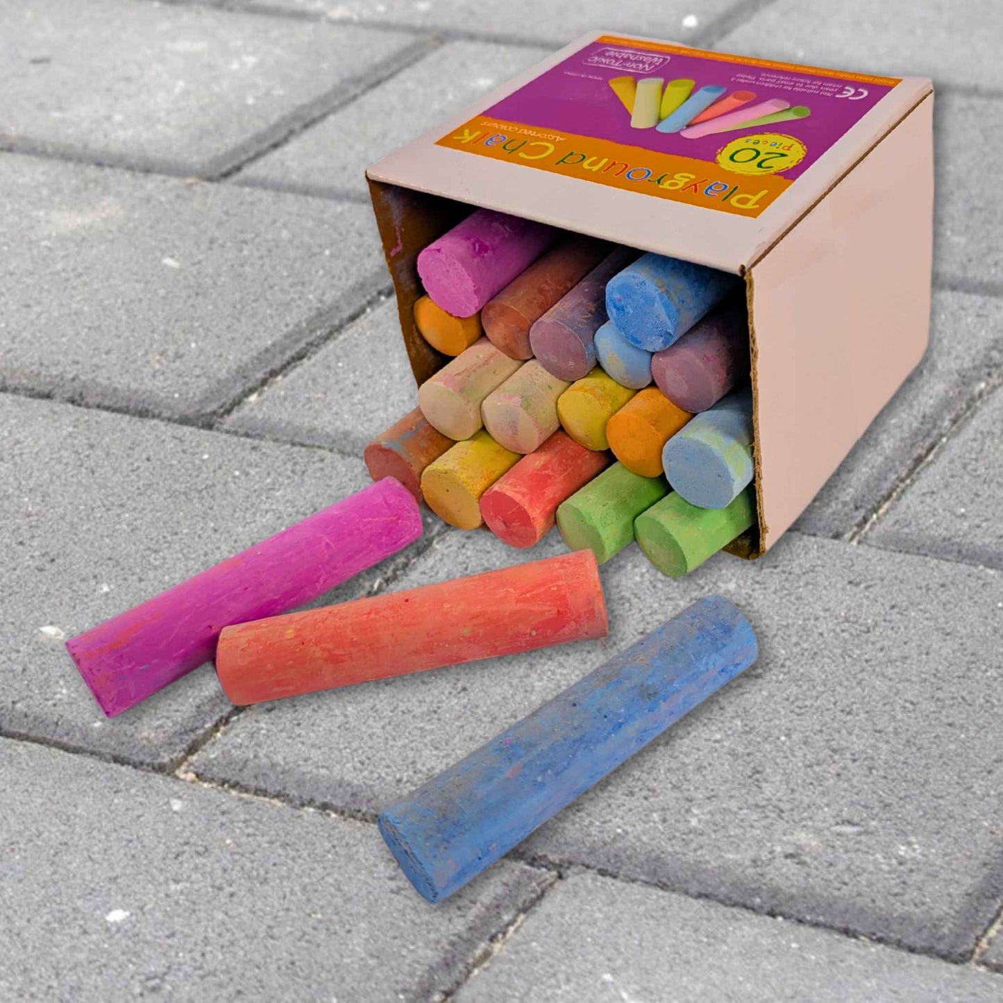 Giant Coloured Sidewalk Chalks Pack of 20