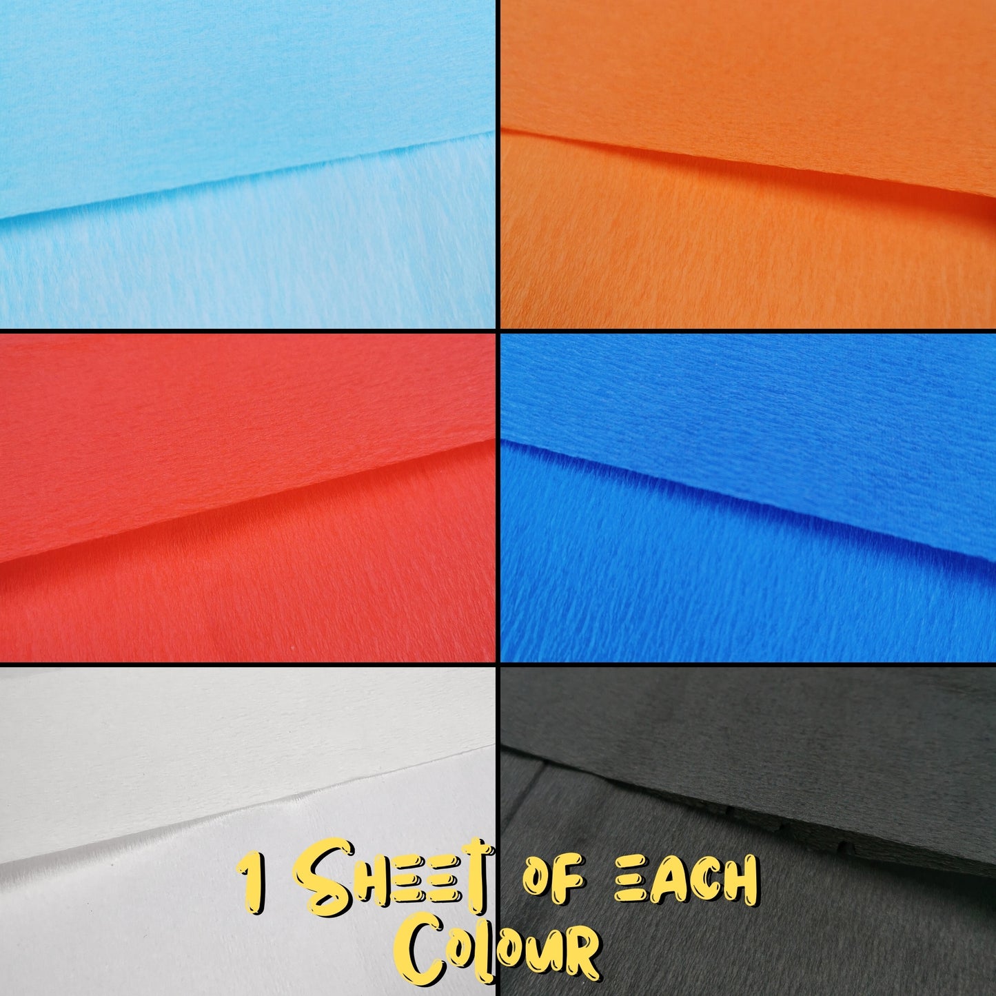 12 Assorted Folds of Crepe paper