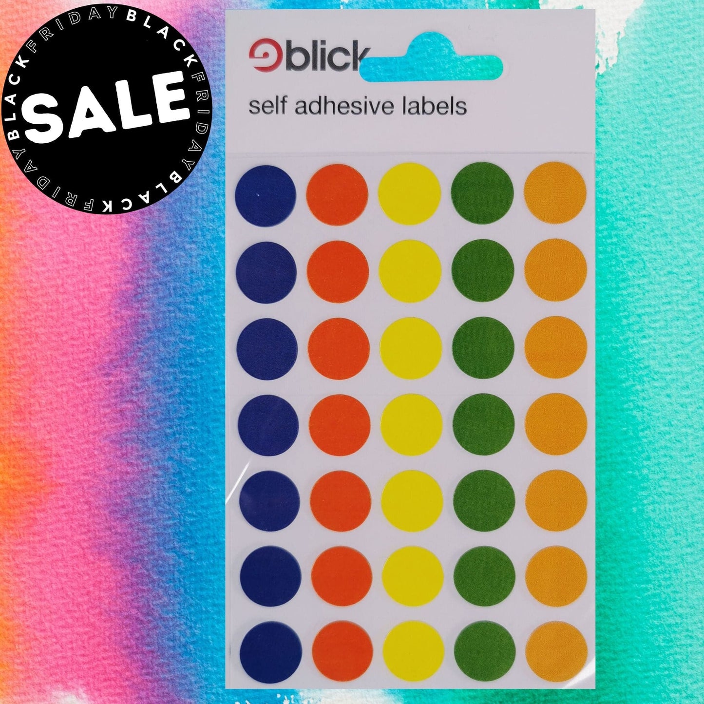 Round Circle Label Stickers 12mm Assorted Colours 140