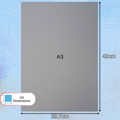 A3 Greyboard – 1500 Micron Heavyweight Sheets for Craft, Art, Backing & Model Making
