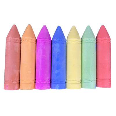 Super Giant Coloured Chalk 7 Extra Chunky Chalk Pencils