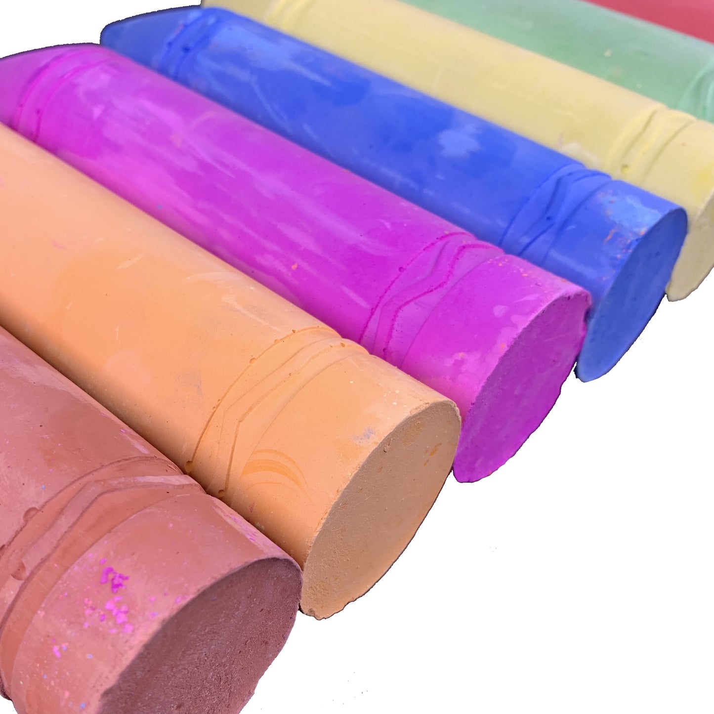 Super Giant Coloured Chalk 7 Extra Chunky Chalk Pencils