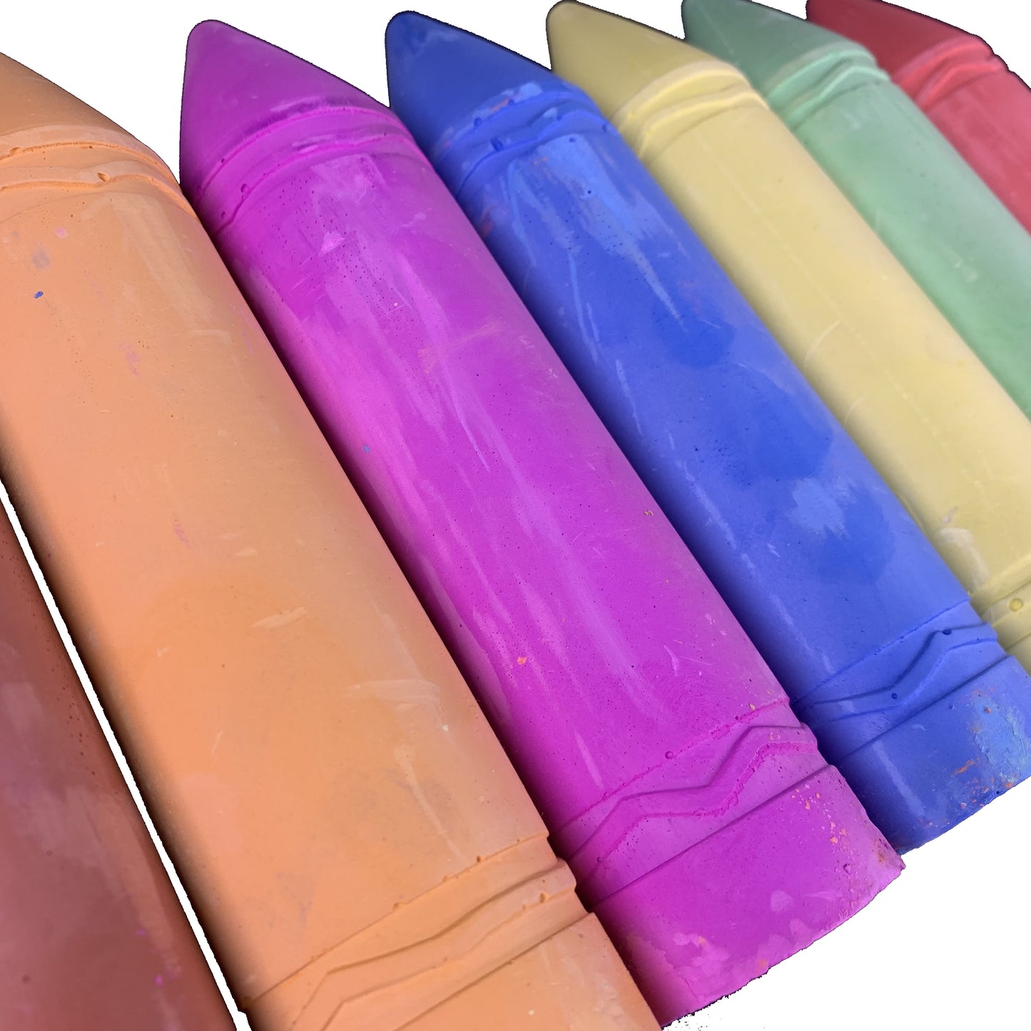 Super Giant Coloured Chalk 7 Extra Chunky Chalk Pencils