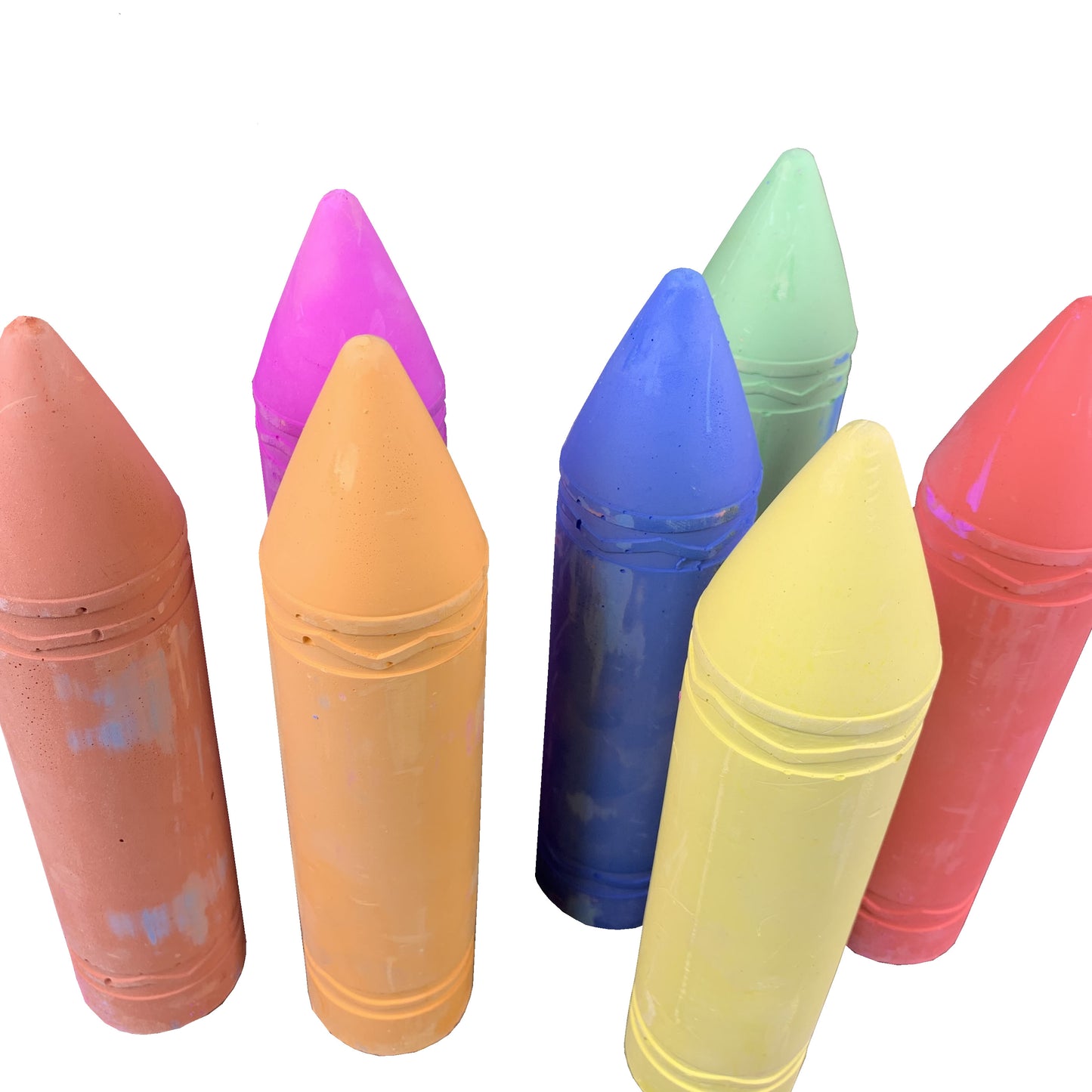 Super Giant Coloured Chalk 7 Extra Chunky Chalk Pencils