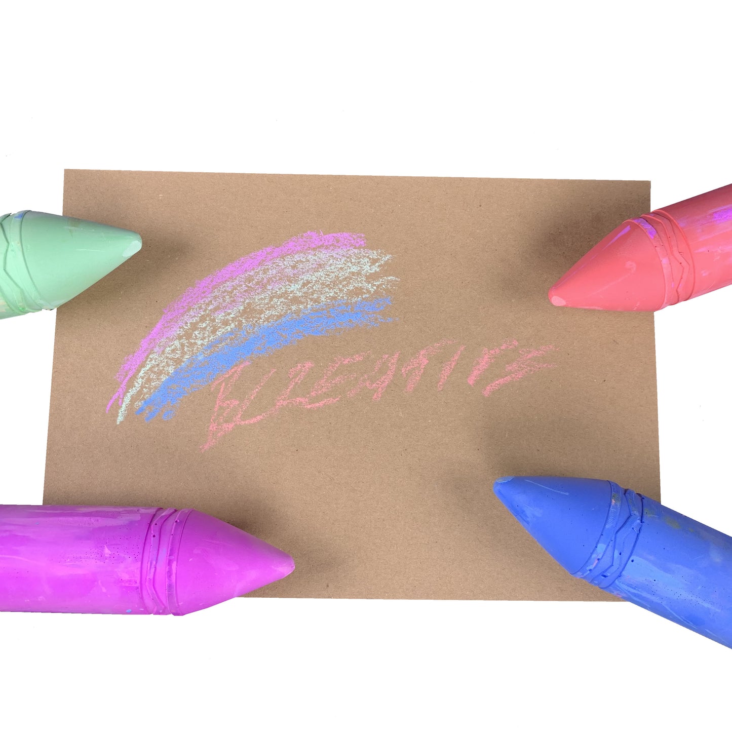 Super Giant Coloured Chalk 7 Extra Chunky Chalk Pencils