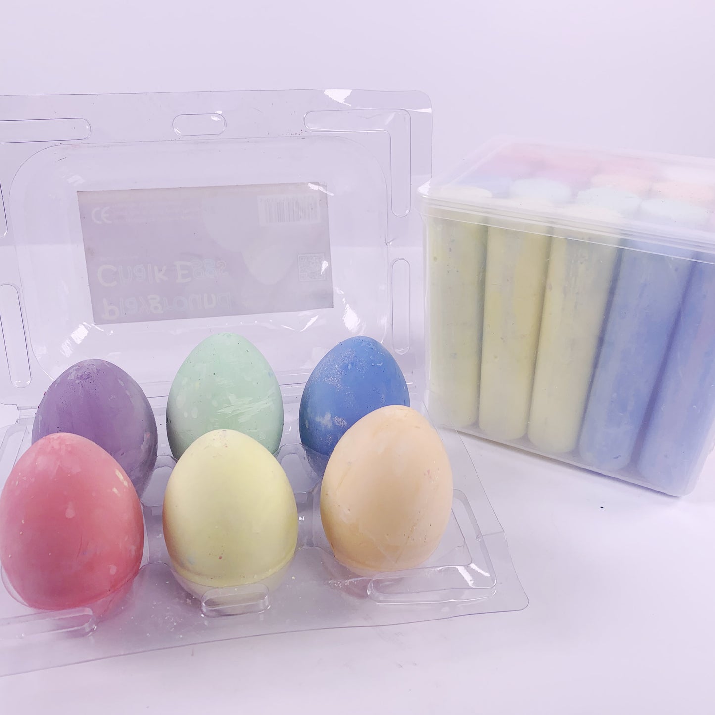 Easy to Hold Outdoor Chalk Bundle – with 20 Giant Sticks and 6 Egg Chalks