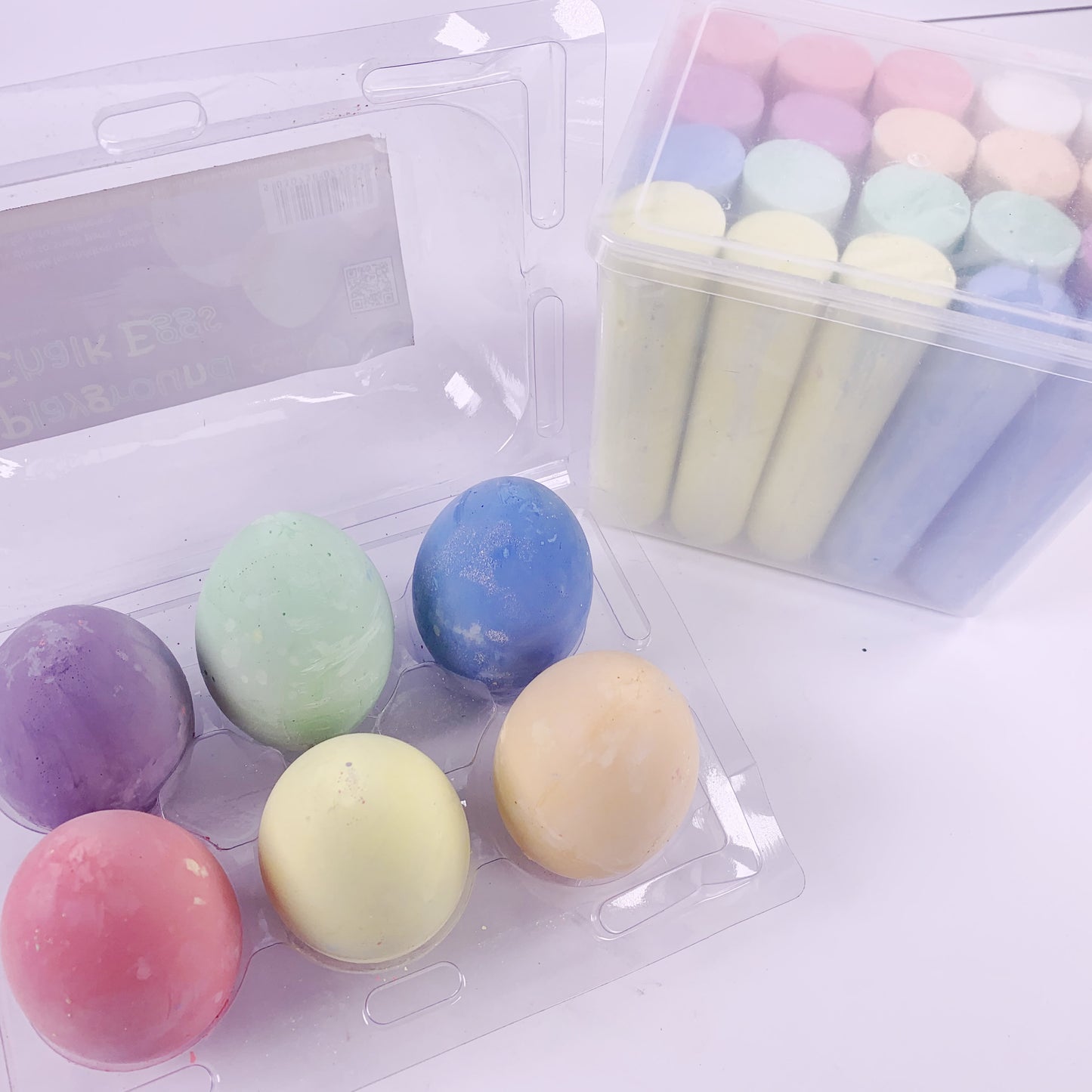 Easy to Hold Outdoor Chalk Bundle – with 20 Giant Sticks and 6 Egg Chalks