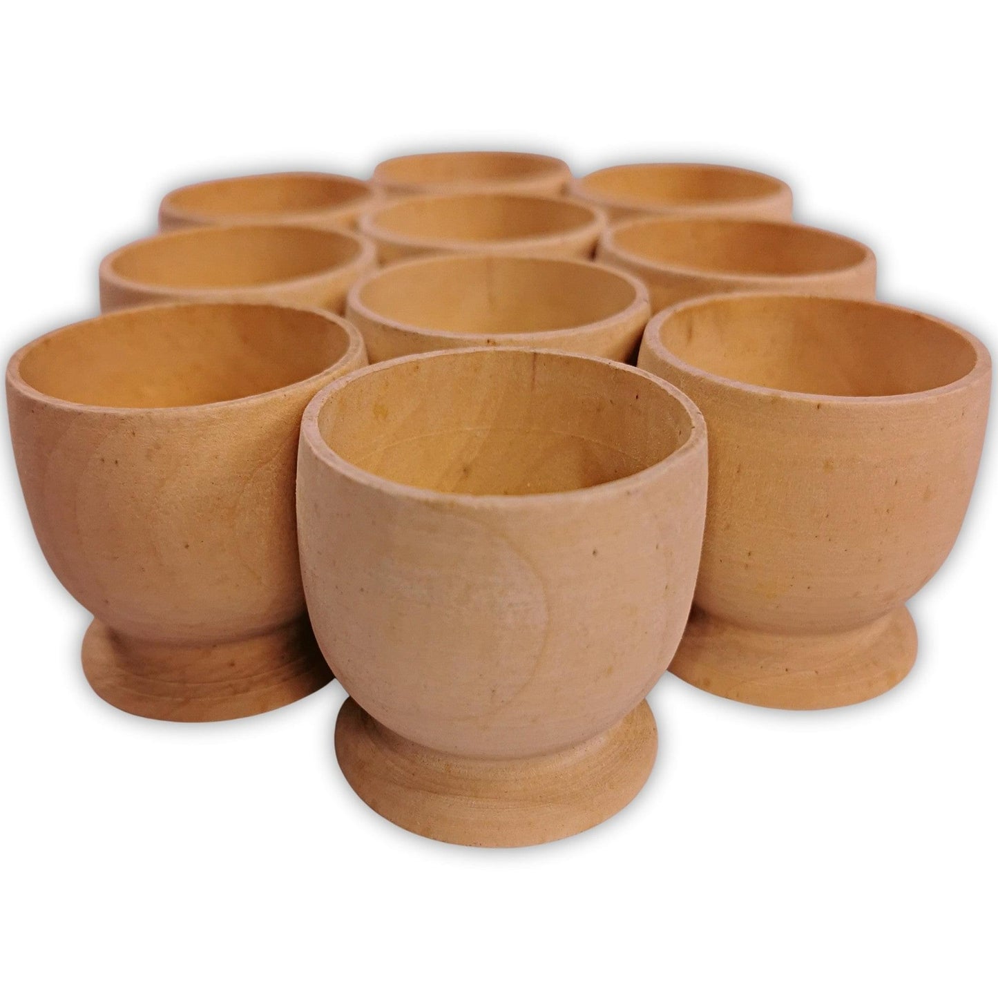 10 Wooden Egg Cups Boiled Egg Holder, Make Personalized Egg Cups 4cm Diameter.