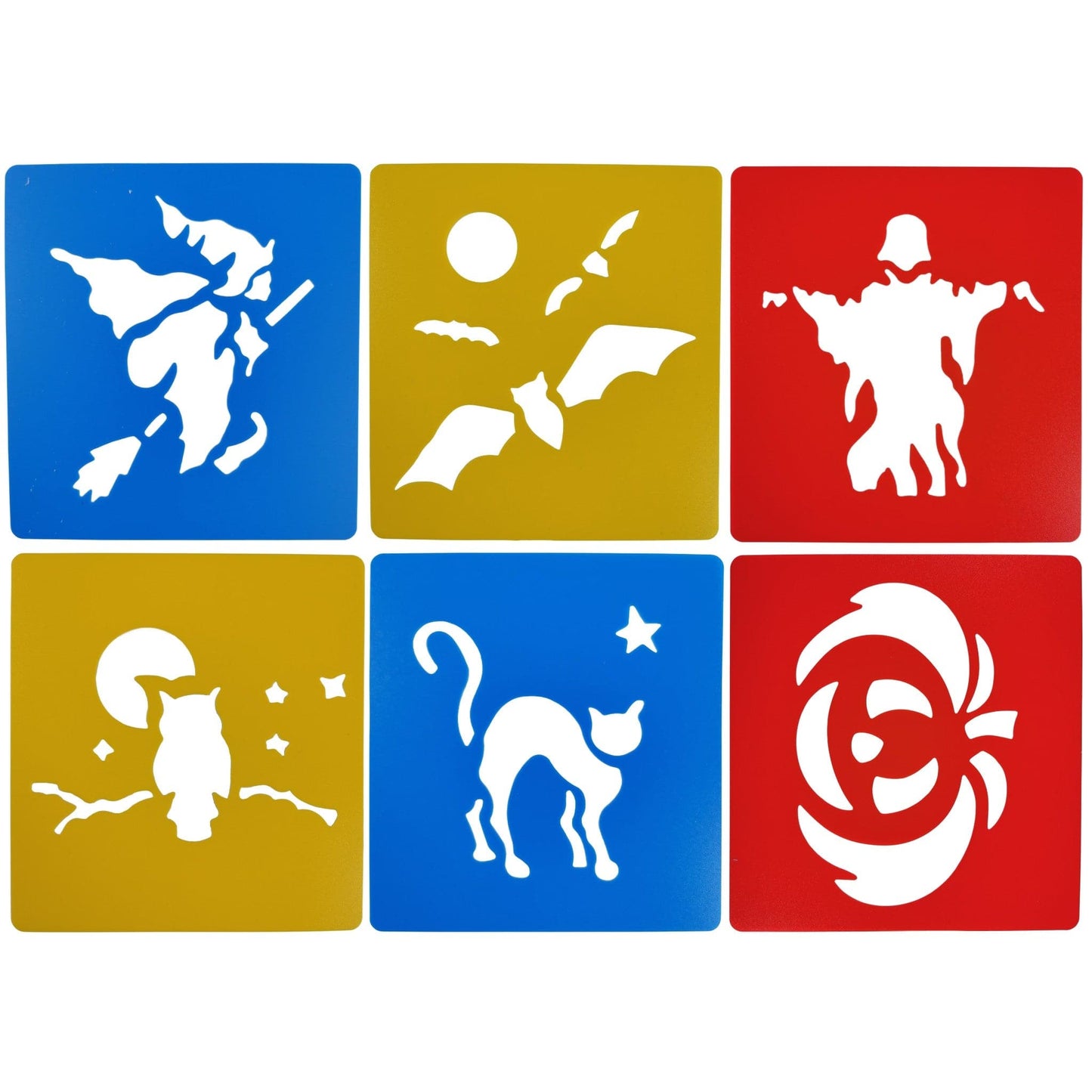 Reusable Large Halloween Art Stencils 6 Pieces Stencil Sets for Kids
