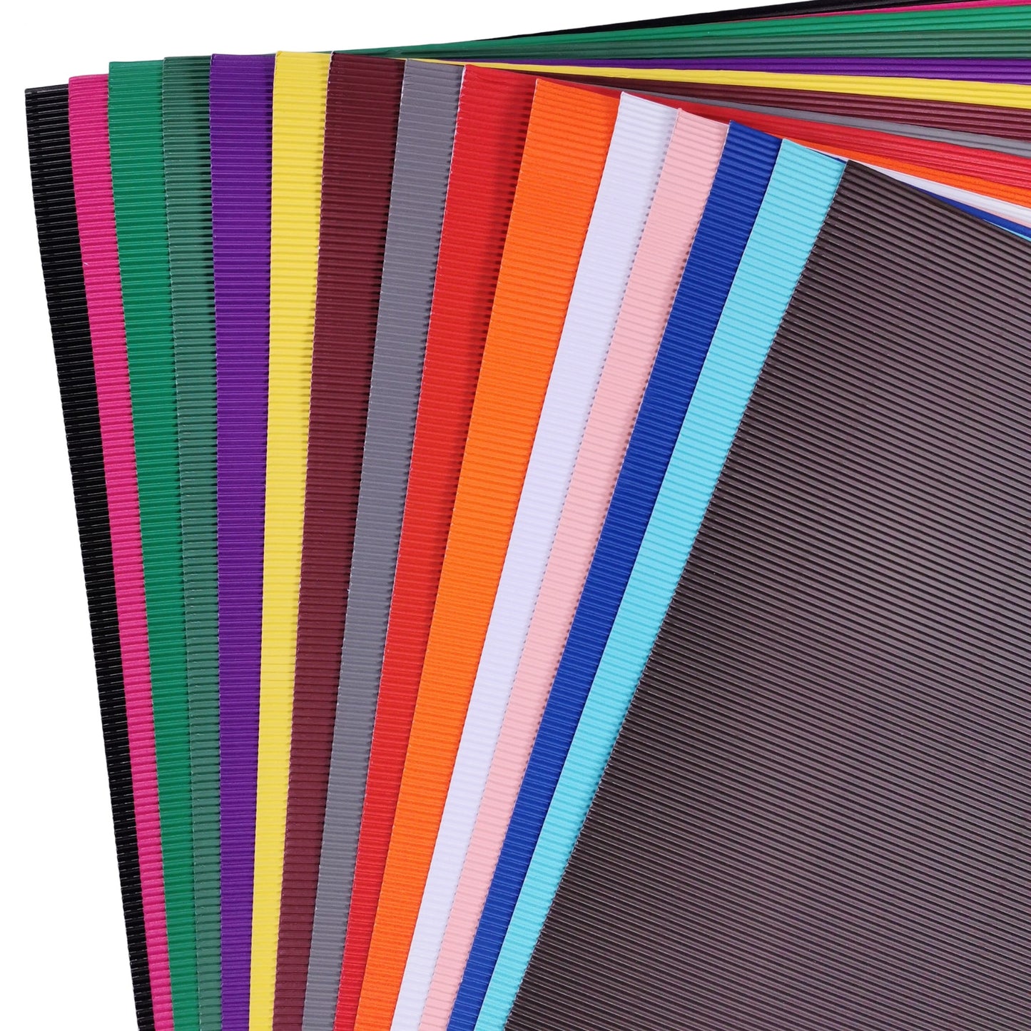 Large Corrugated Card Sheets 14 Assorted Coloured 70cm x 50cm Corrugated Sheets