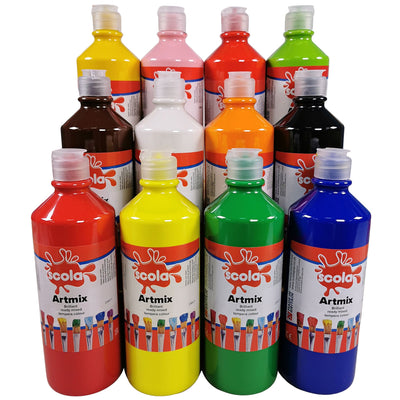 Ready Mix Paint Set of 12 Assorted Colours