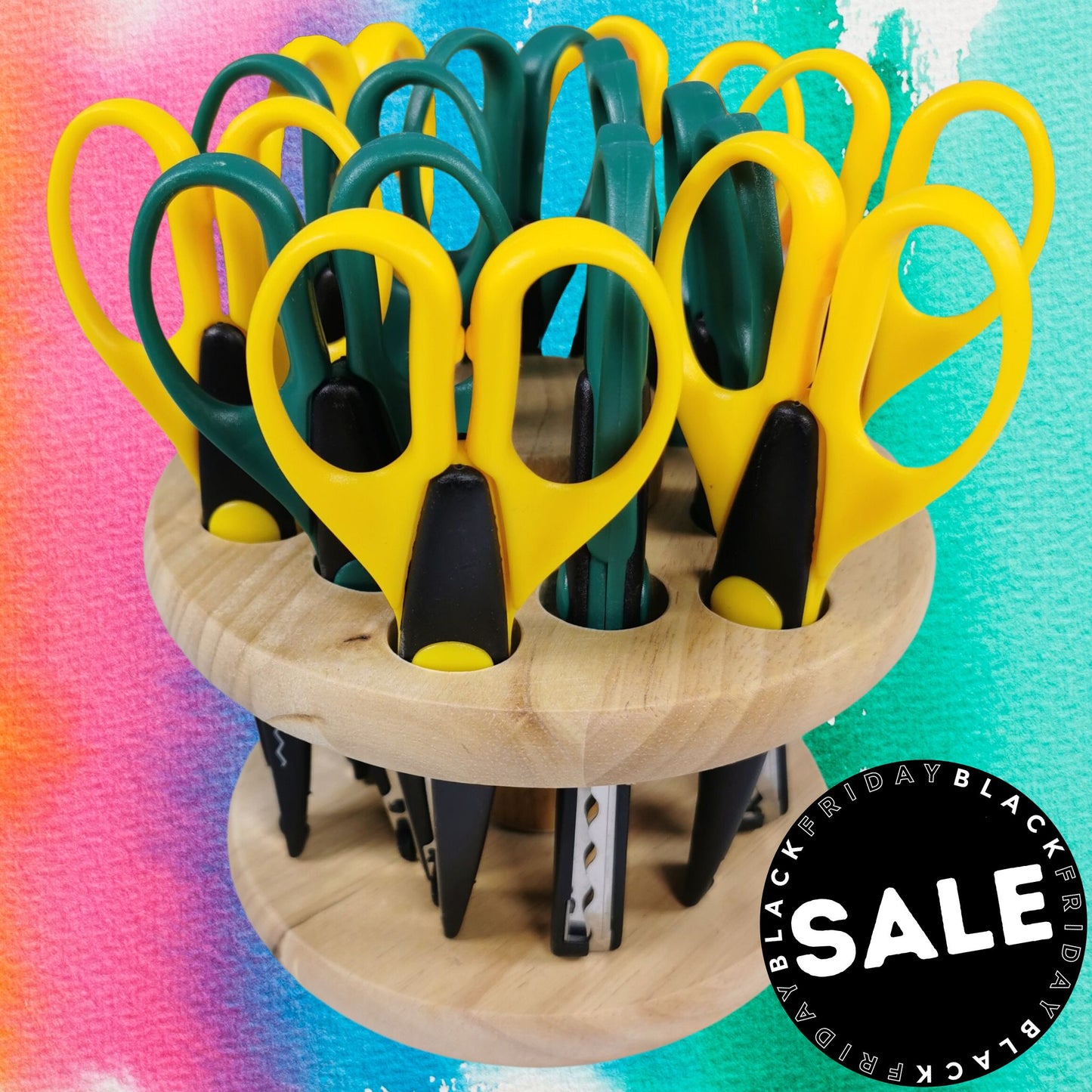 12 Pairs of Decorative Paper Edging Scissors in a Carousel