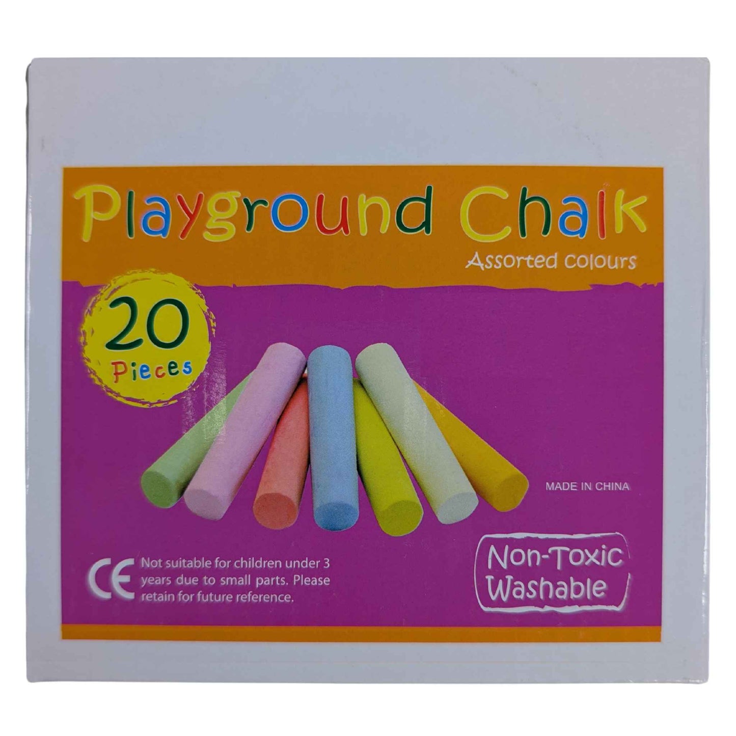 Giant Coloured Sidewalk Chalks Pack of 20