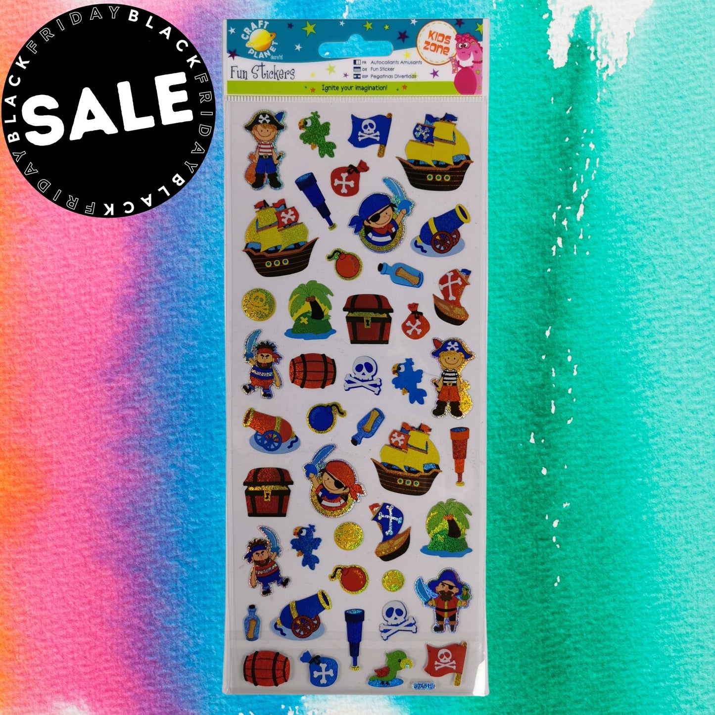 Fun Cartoon Pirate Stickers