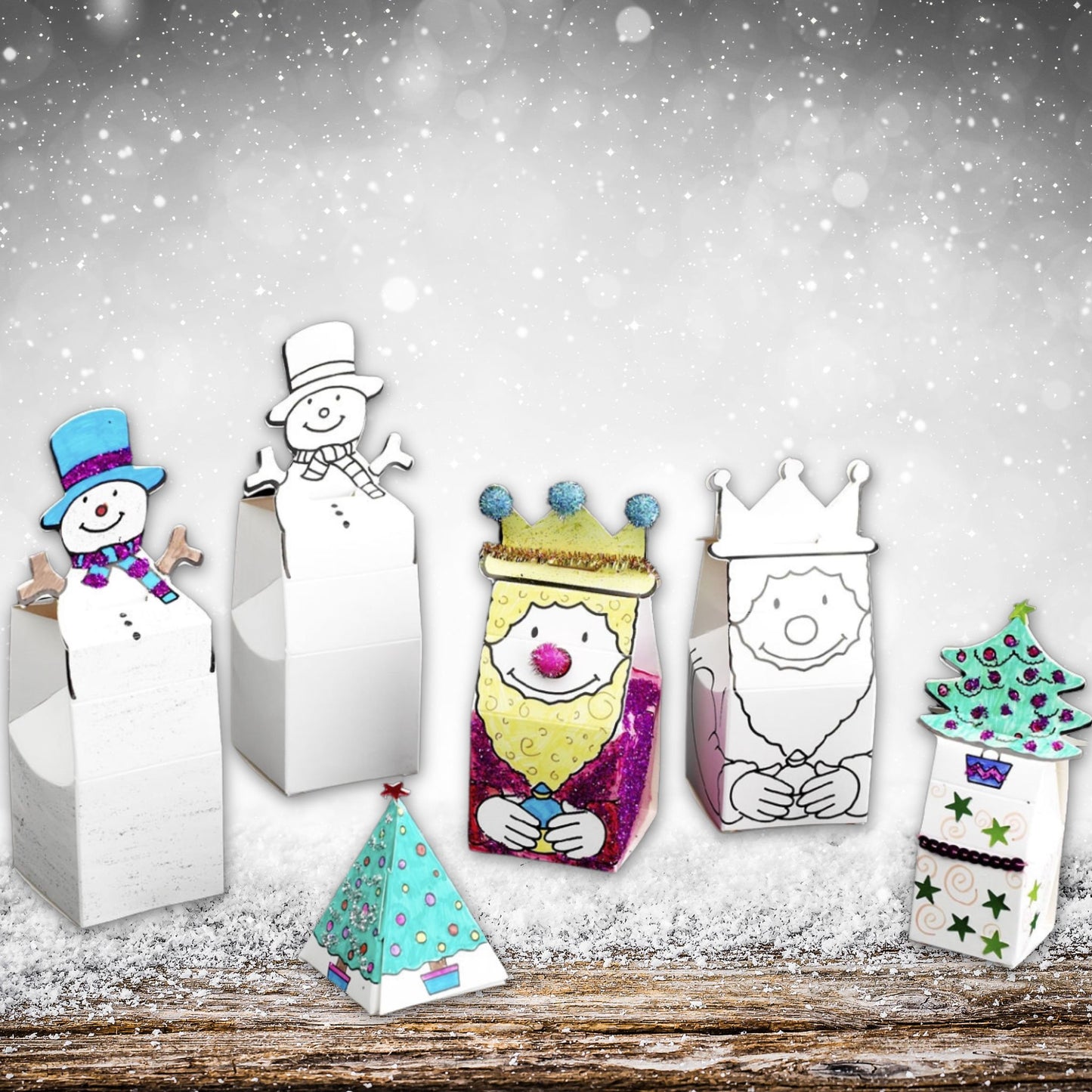 Make and Decorate Christmas Festive Gift Boxes