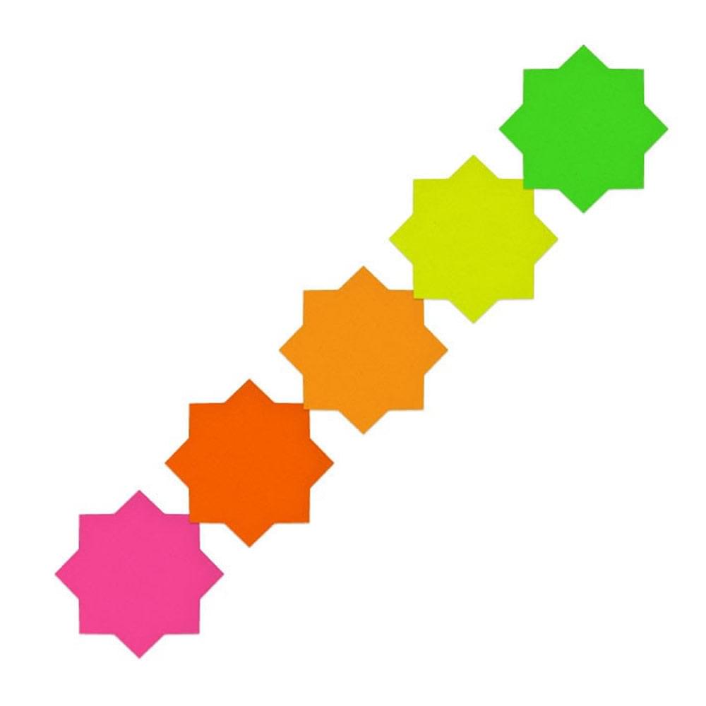 60 Fluorescent Stars Assorted Colours