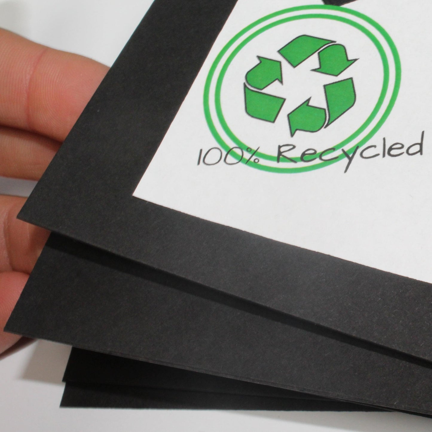 100% Recycled A5 Black Card 270gsm 50 Sheets