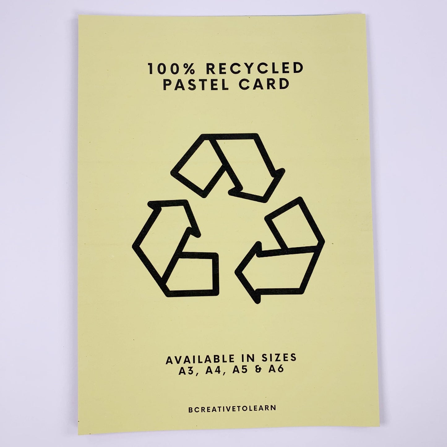 100% Recycled A5 Pastel Card 180gsm 50 Sheets